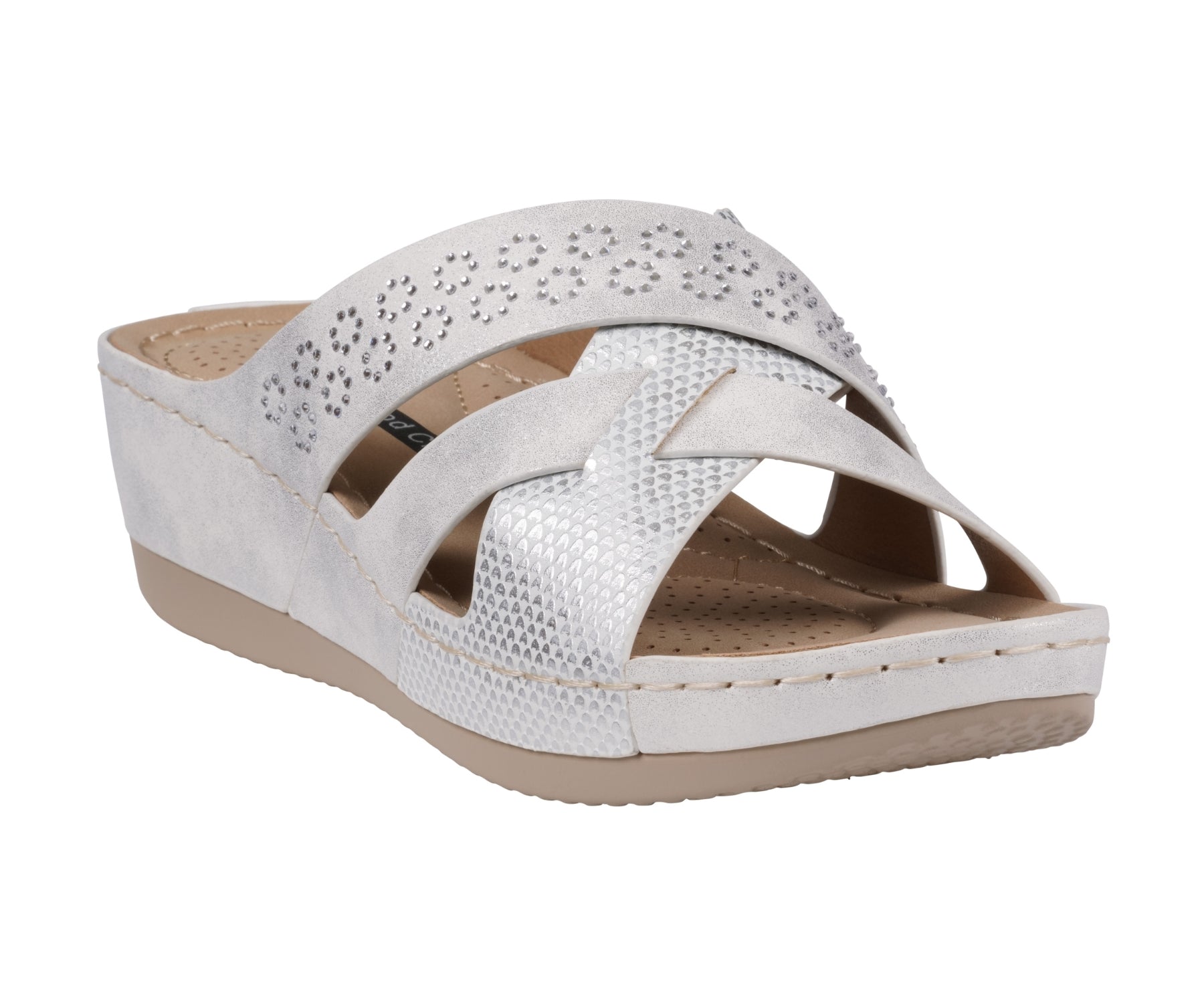 Soraya White Wedge Sandal