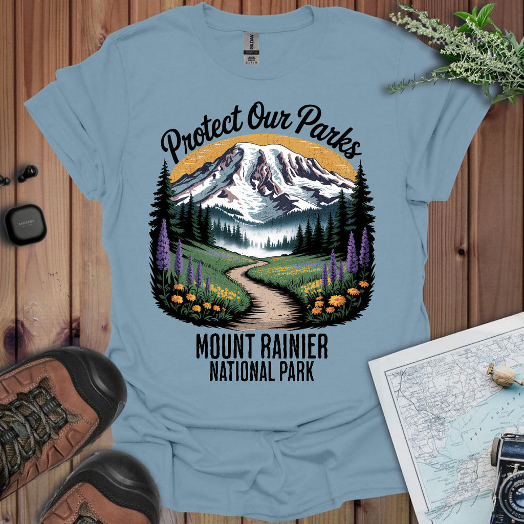 Protect Our Parks Mount Rainier National Park Unisex Fit Soft T-Shirt