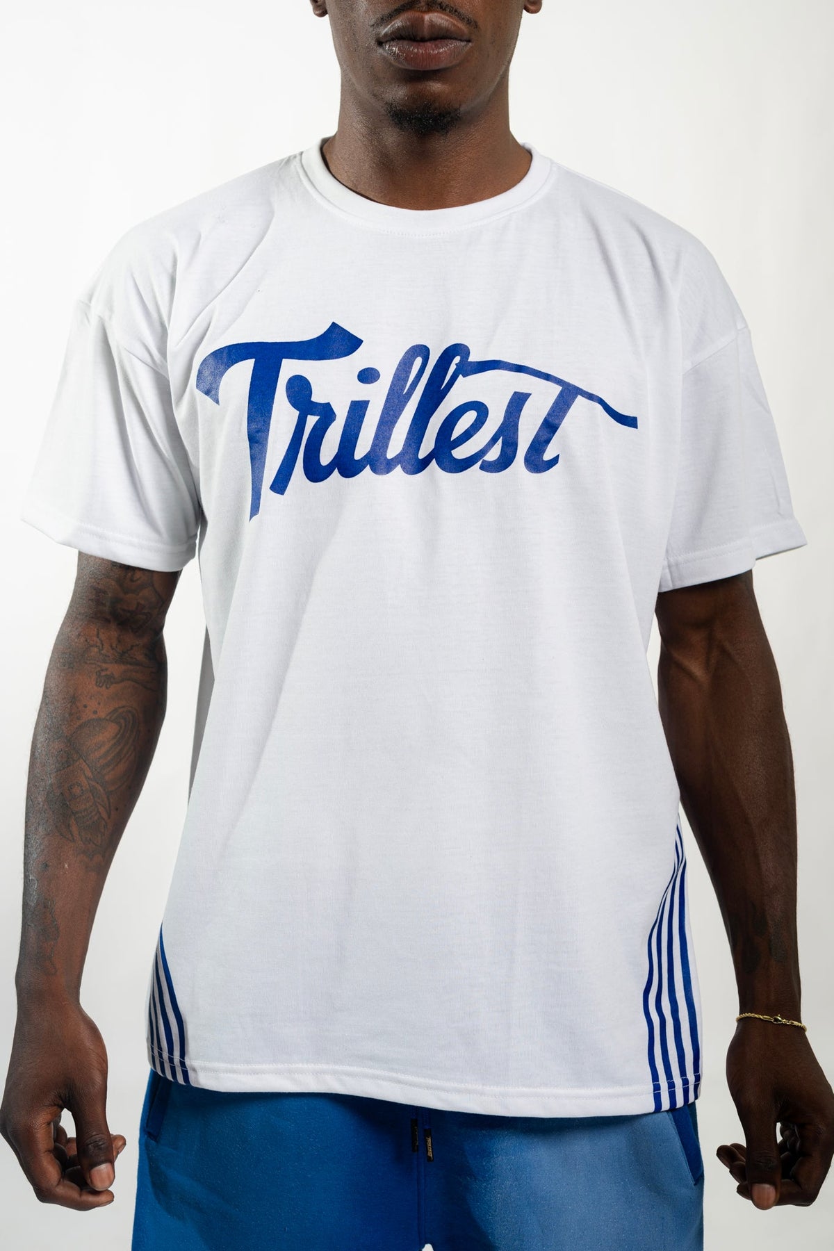 4 Stripes Trillest Tee - White/Royal