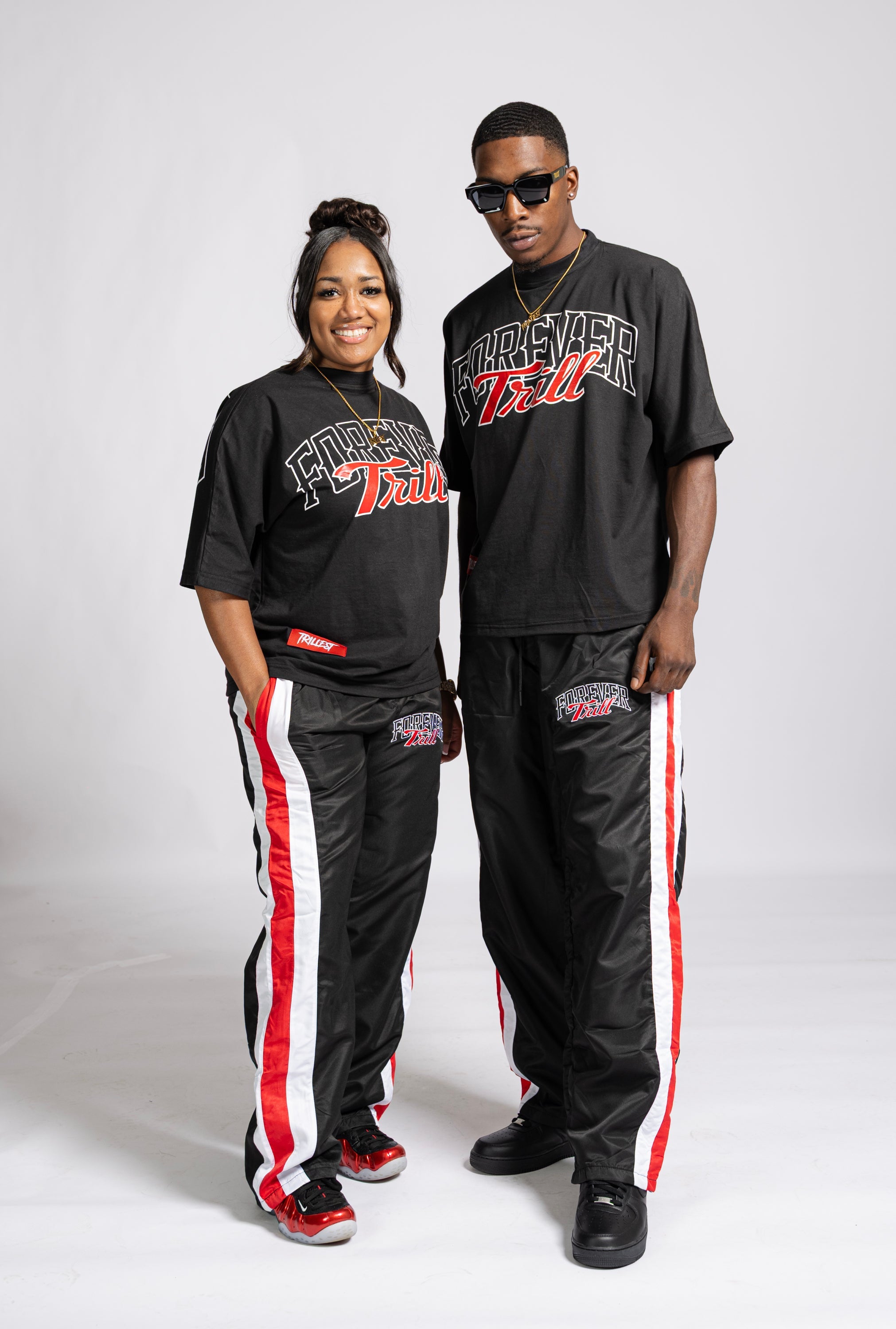 Forever Trill T-Shirt - Black/White/Red (Oversized)