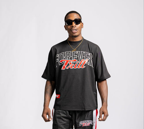 Forever Trill T-Shirt - Black/White/Red (Oversized)