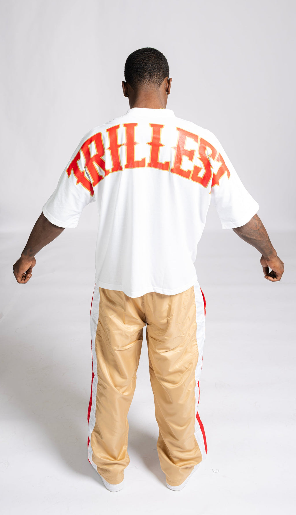 Forever Trill T-Shirt - White/Red/Cream (Oversized)