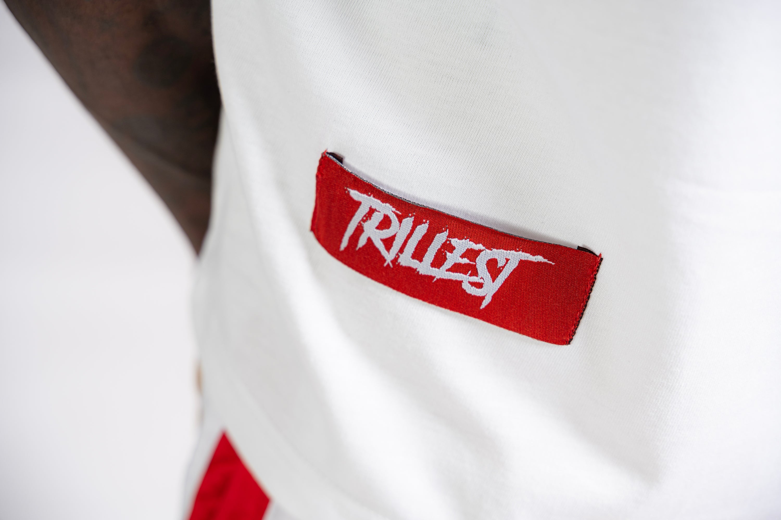 Forever Trill T-Shirt - White/Red/Cream (Oversized)