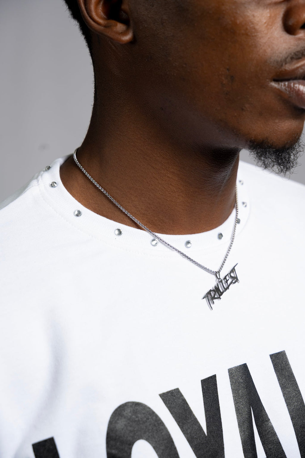 Loyalty Royalty Shirt - White/Black (Drop Shoulder Boxy)