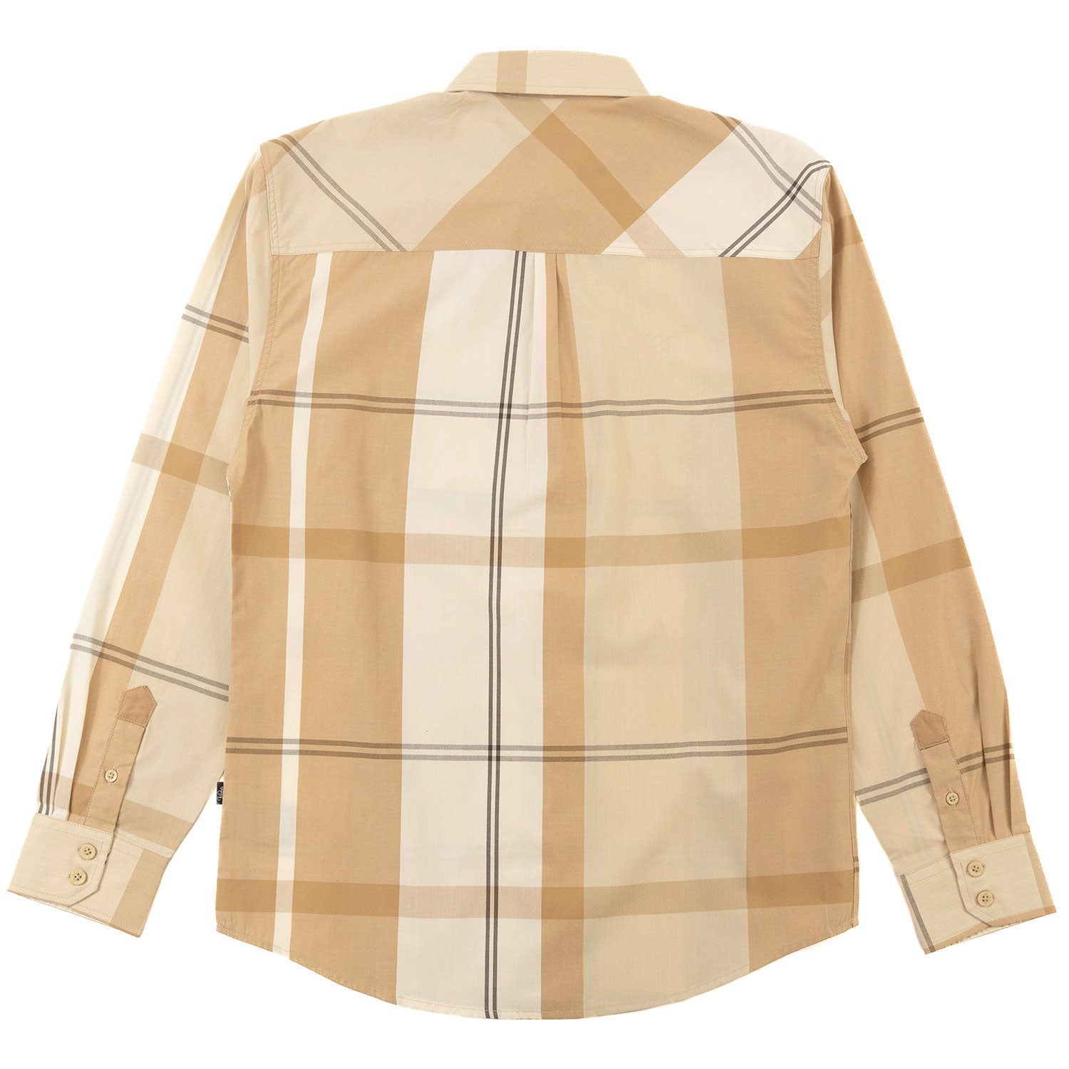 V1829 Colton Long Sleeves Plaid Shirt - Khaki