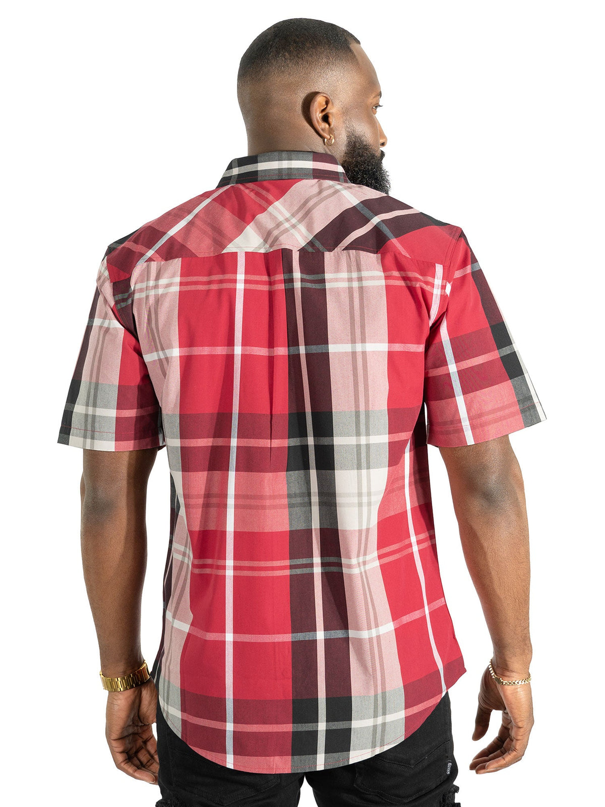 V832 Leon Plaid Shirt - Red