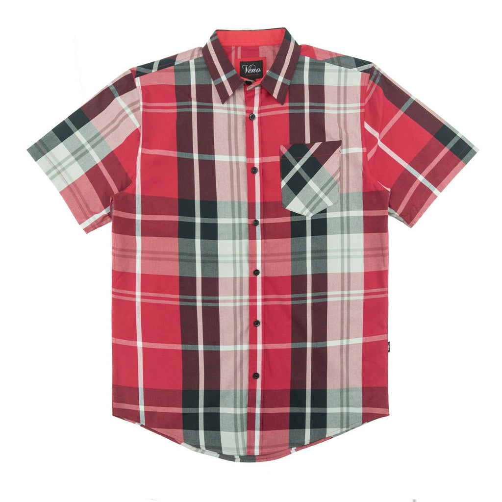 V832 Leon Plaid Shirt - Red