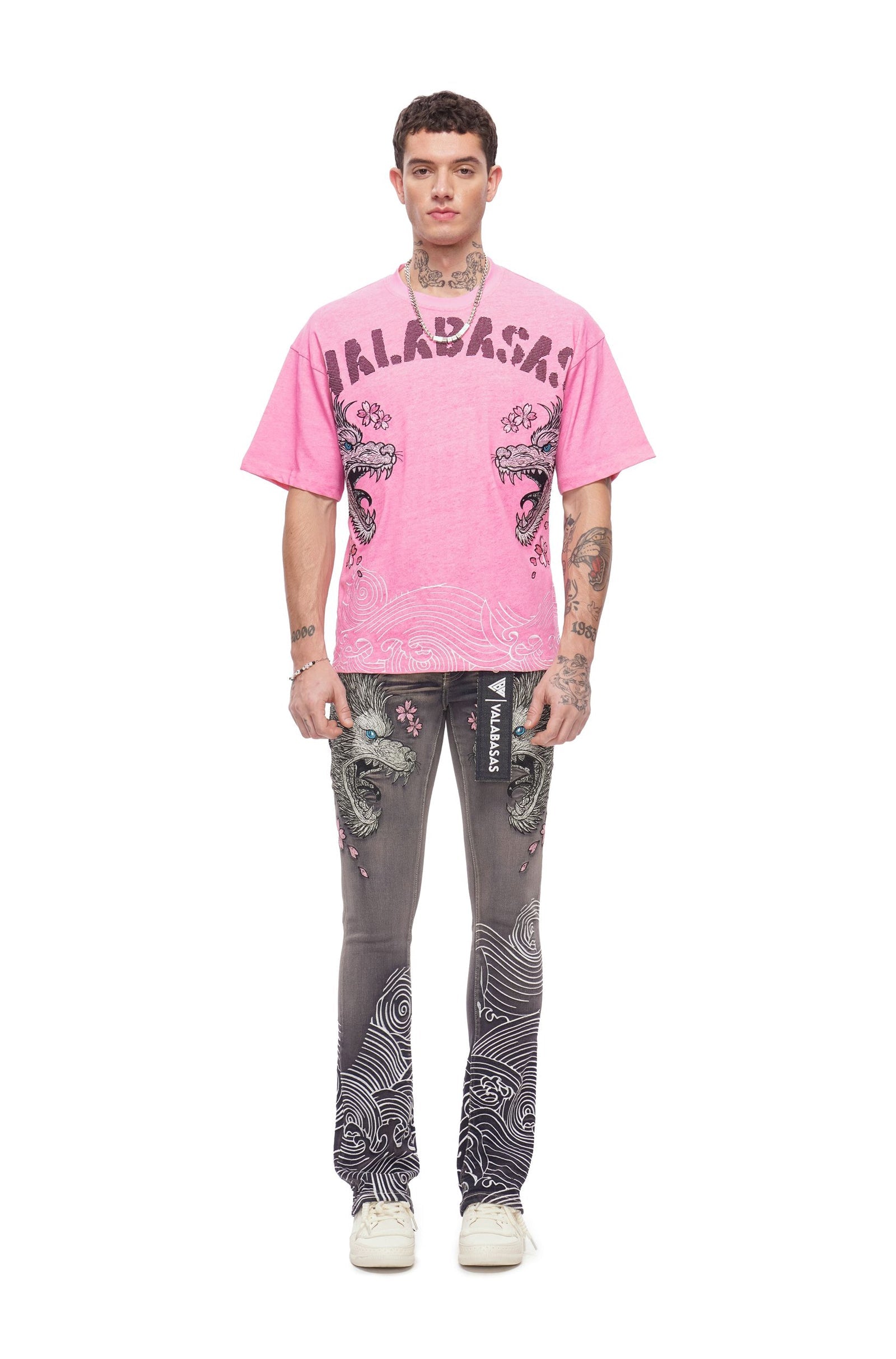 Valabasas Tenka Stacked Denim Jean - Grey Wash