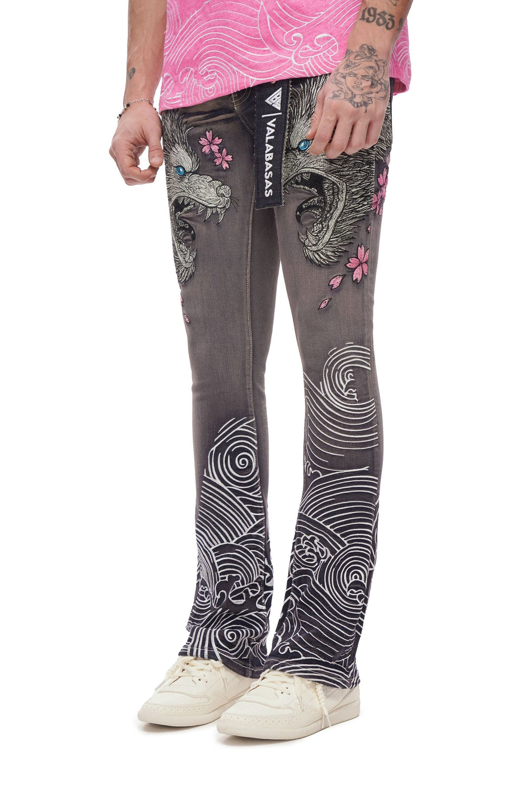 Valabasas Tenka Stacked Denim Jean - Grey Wash