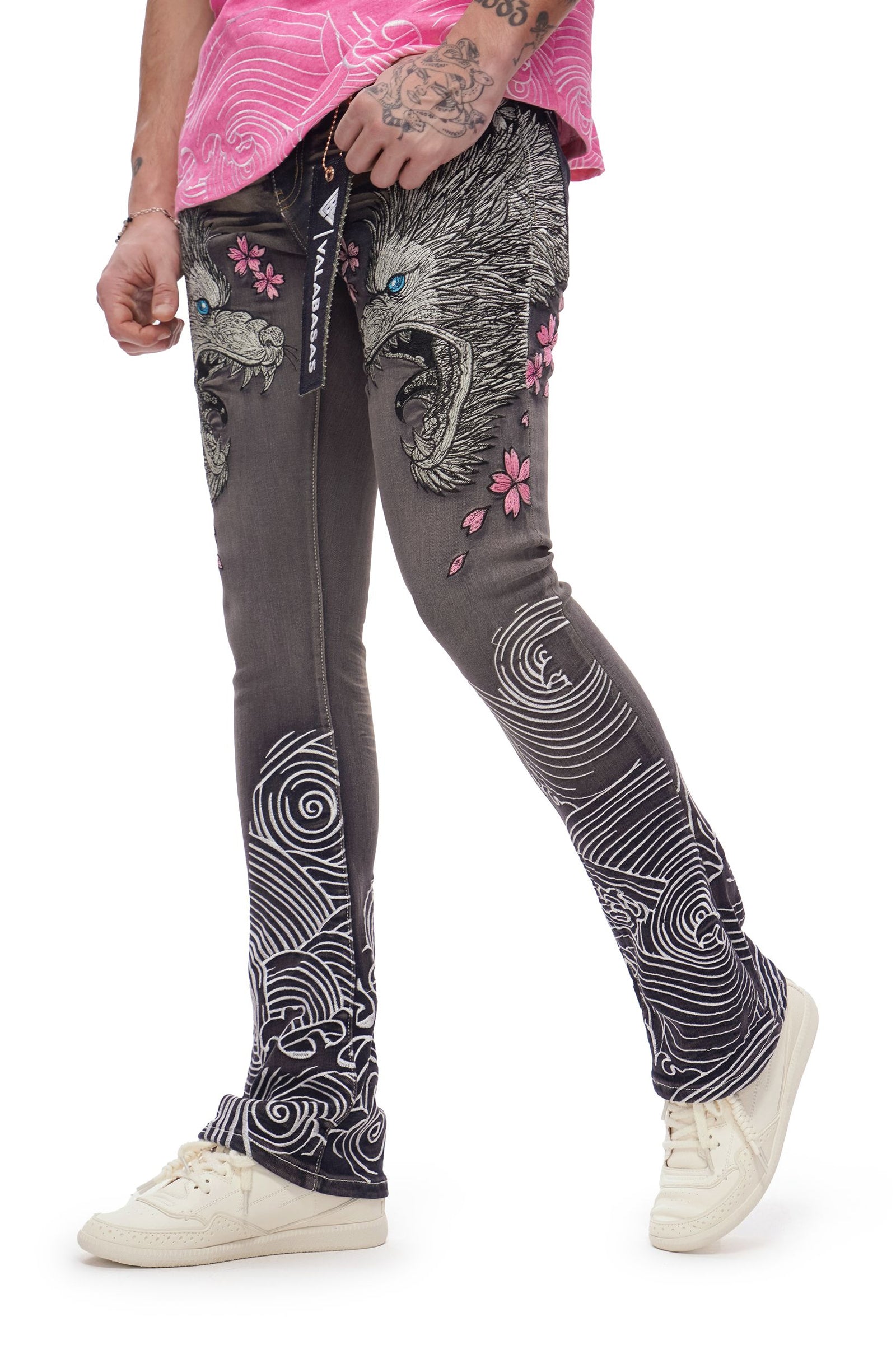 Valabasas Tenka Stacked Denim Jean - Grey Wash