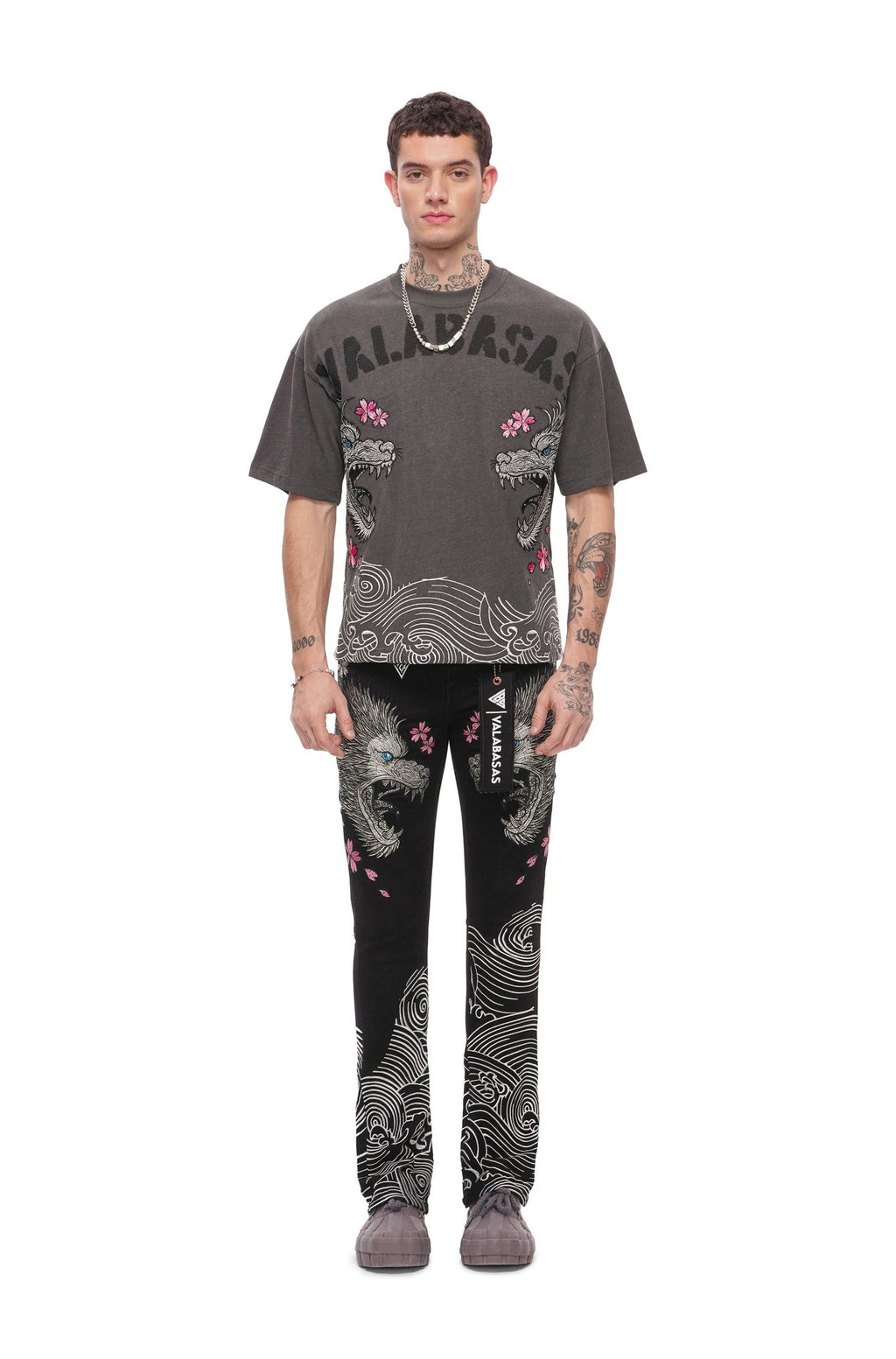 Valabasas Tenka Stacked Denim Jean - Jet Black