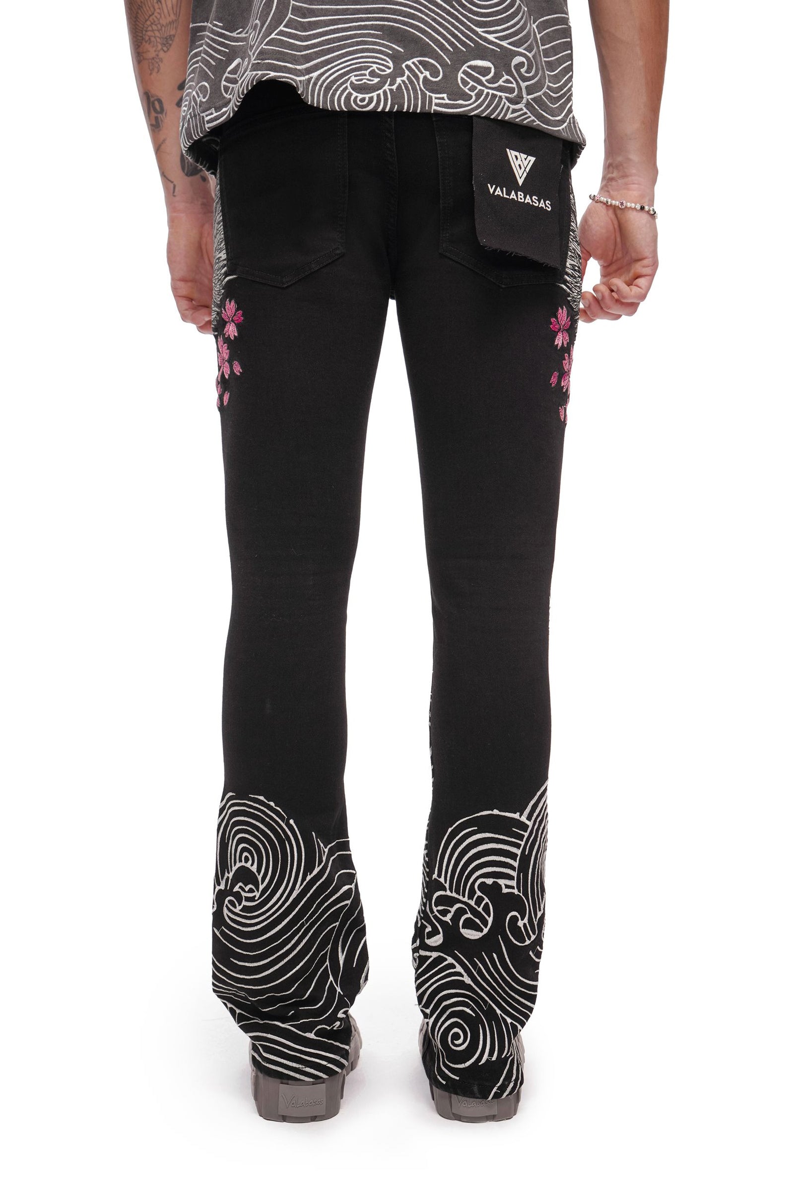 Valabasas Tenka Stacked Denim Jean - Jet Black