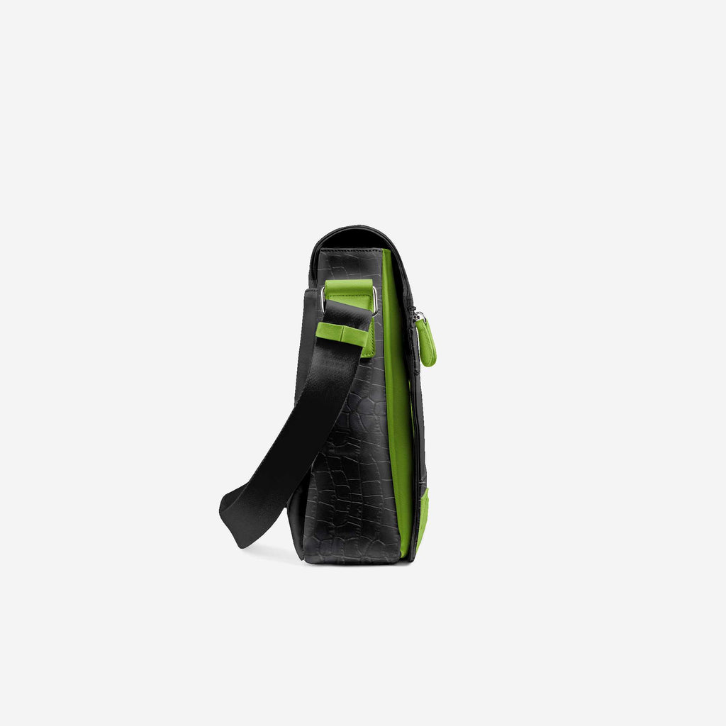Vegan Urban Stripe Messenger Bag 16” | BYMANYC ® New York Downtown Edge