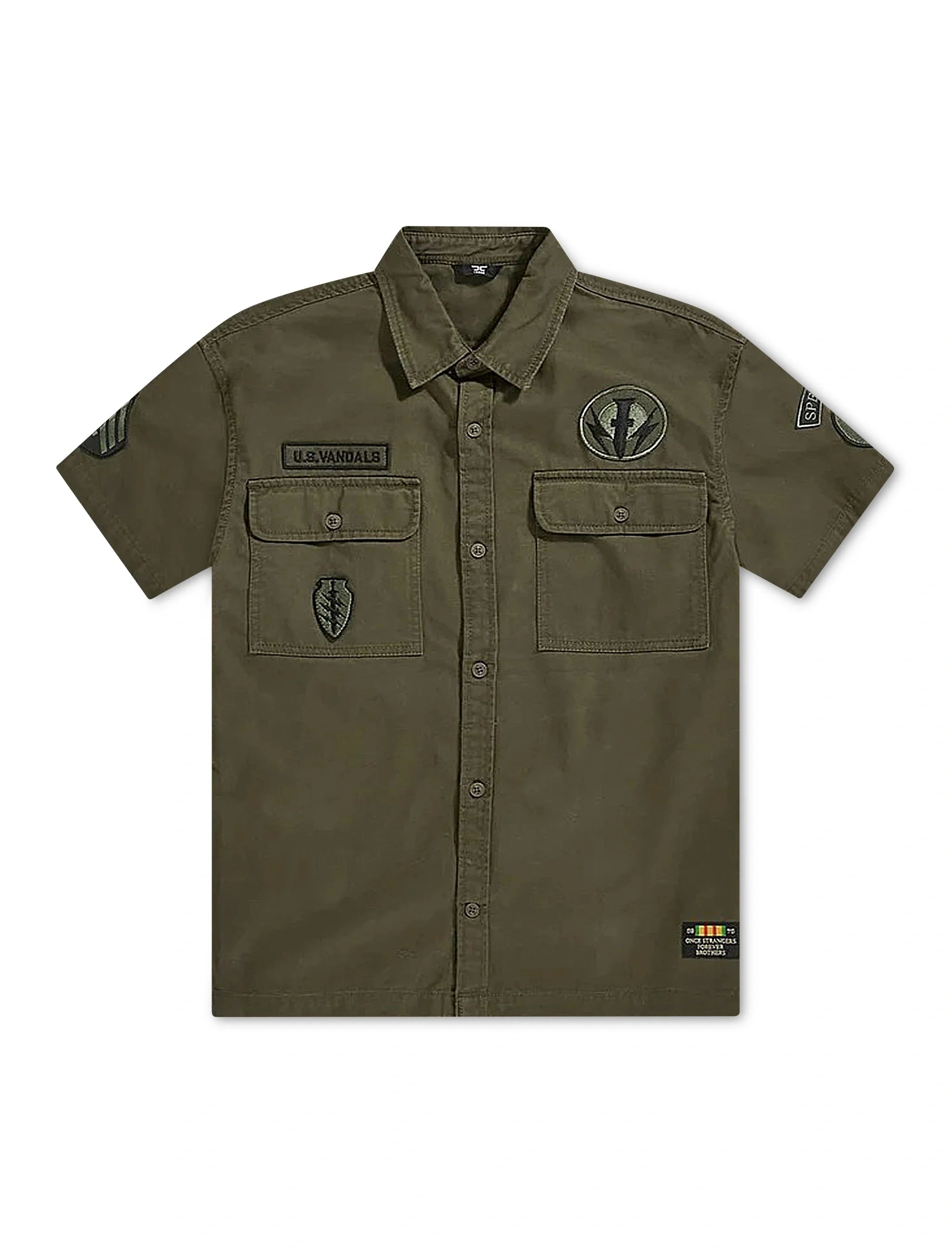 Jordan Craig Military Cargo Shirt - Army Green
