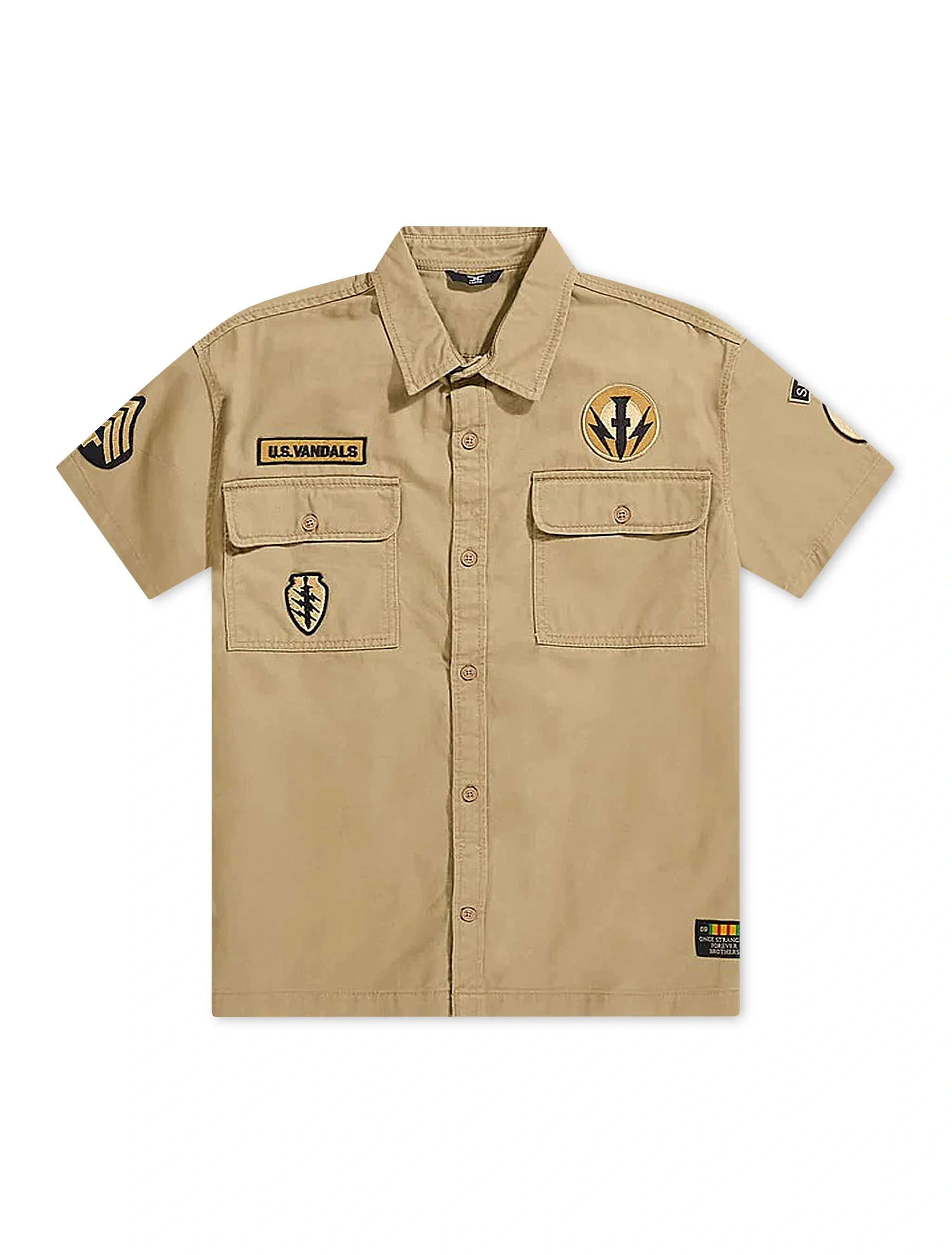 Jordan Craig Military Cargo Shirt - Khaki