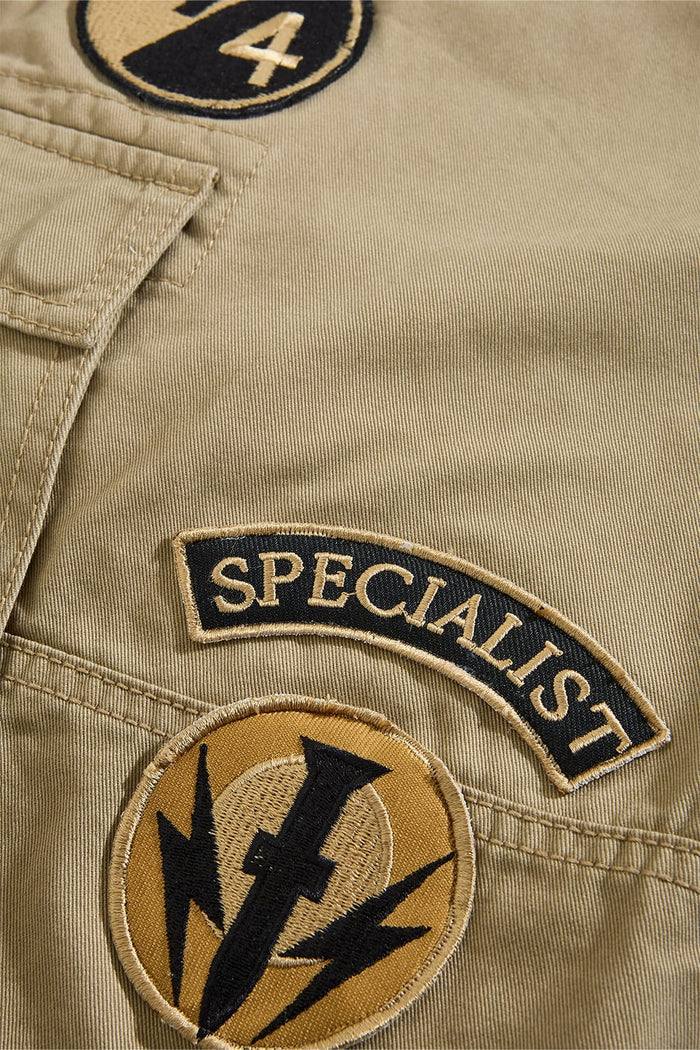 Jordan Craig Military Cargo Shorts - Khaki