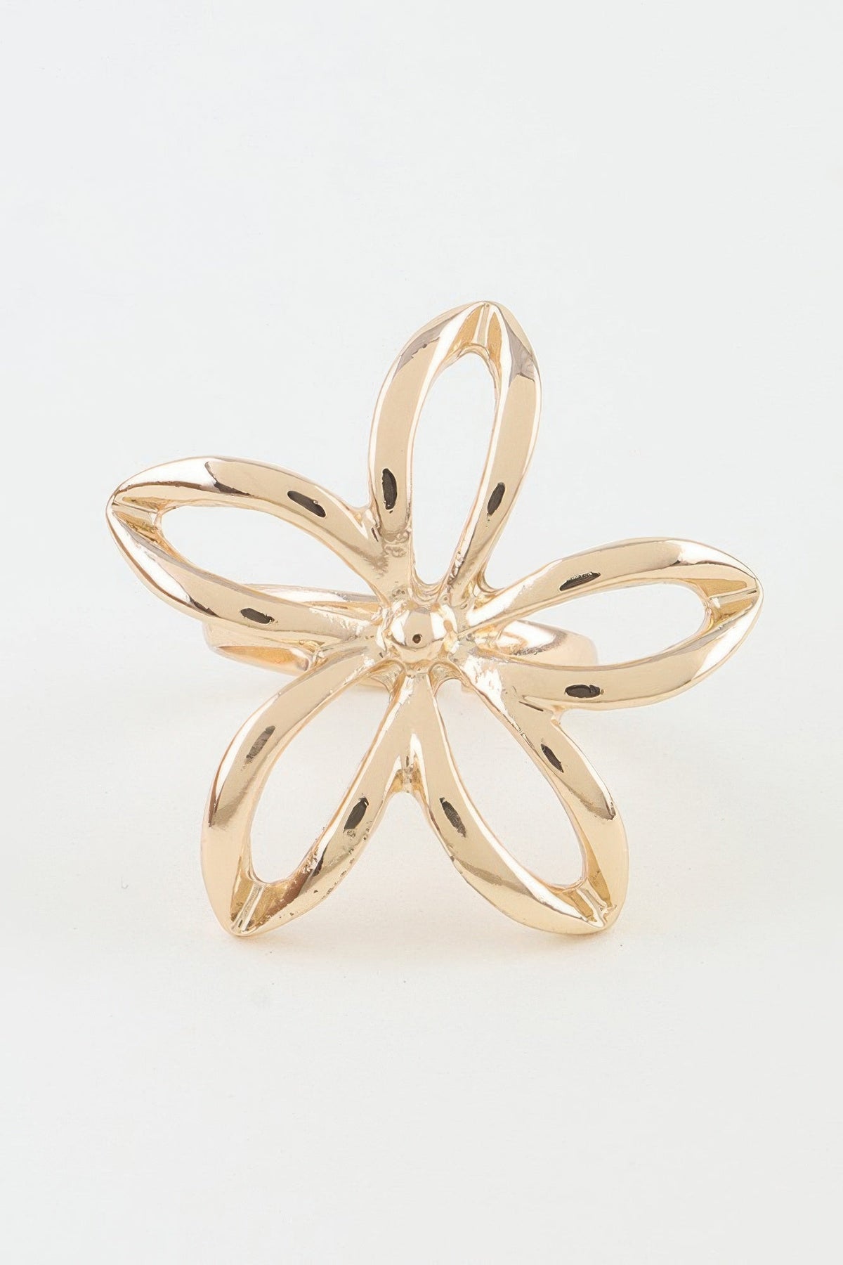 Women's Band Ring Polished Open Flower BYMANYC ® New York CONTEMPORARY FLORAL CUTOUT RING - New Collection