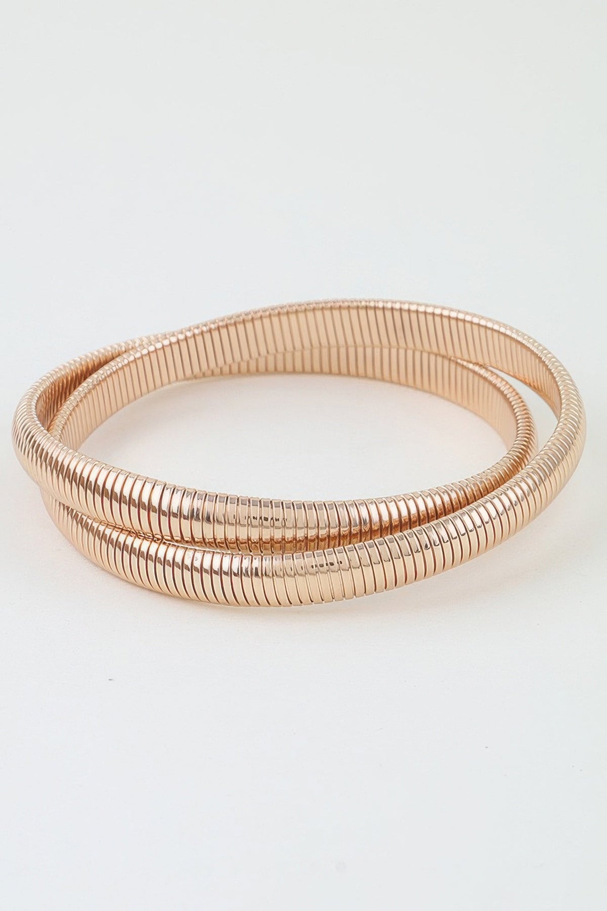 Women's Bangle Bracelet Intertwined Snake Chain BYMANYC ® New York TWISTED DUAL STRAND BRACELET - New Collection