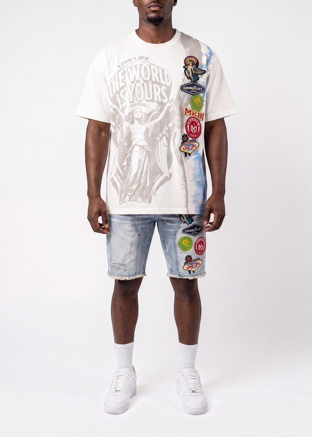 M941 Mondo Patch Denim Shorts - Light Wash (NOT SOLD SEPARATELY - Add M441 to your Cart)