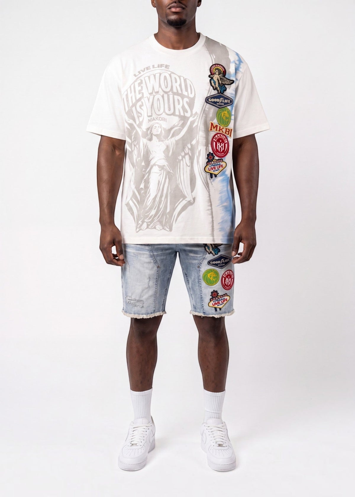 M941 Mondo Patch Denim Shorts - Light Wash (NOT SOLD SEPARATELY - Add M441 to your Cart)
