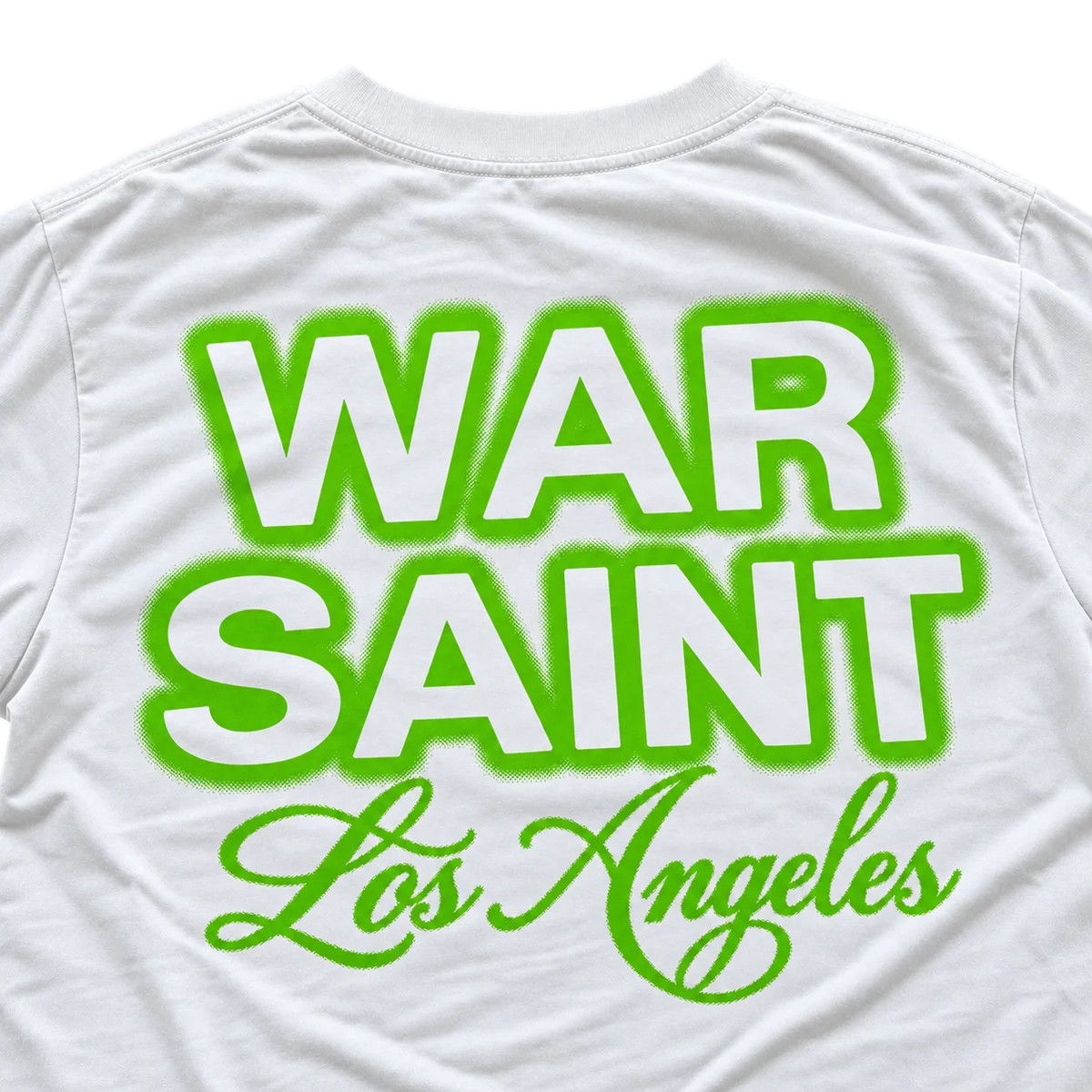 Warsaint Halloween Tee - White/Neon Green