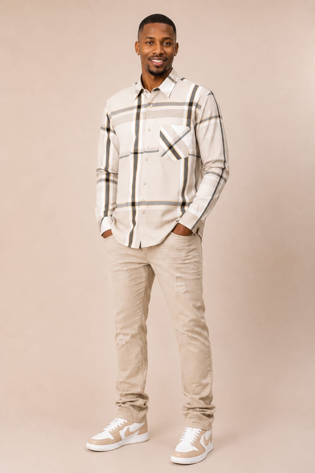 M1609 Mancini Twill Jeans - Khaki