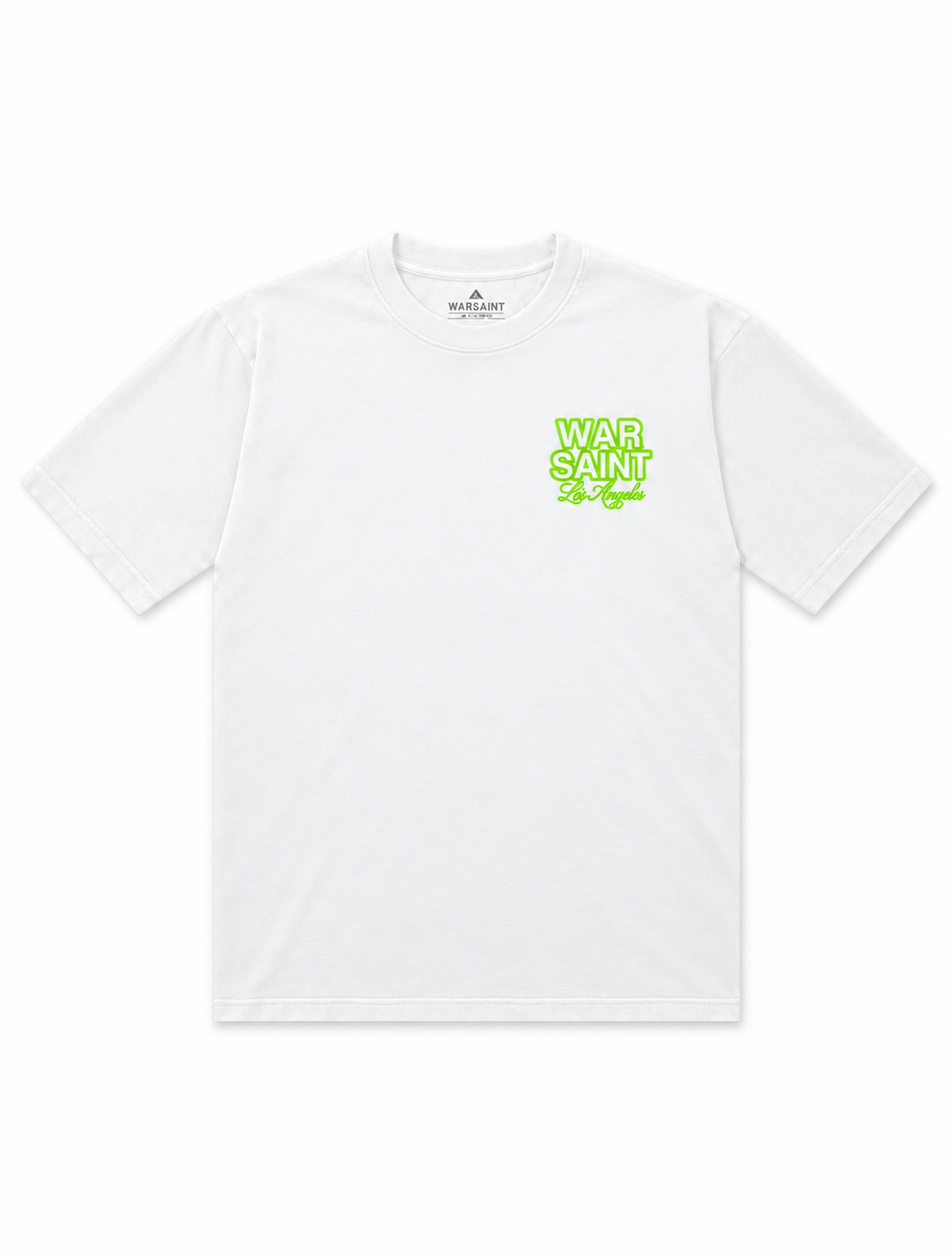 Warsaint Halloween Tee - White/Neon Green