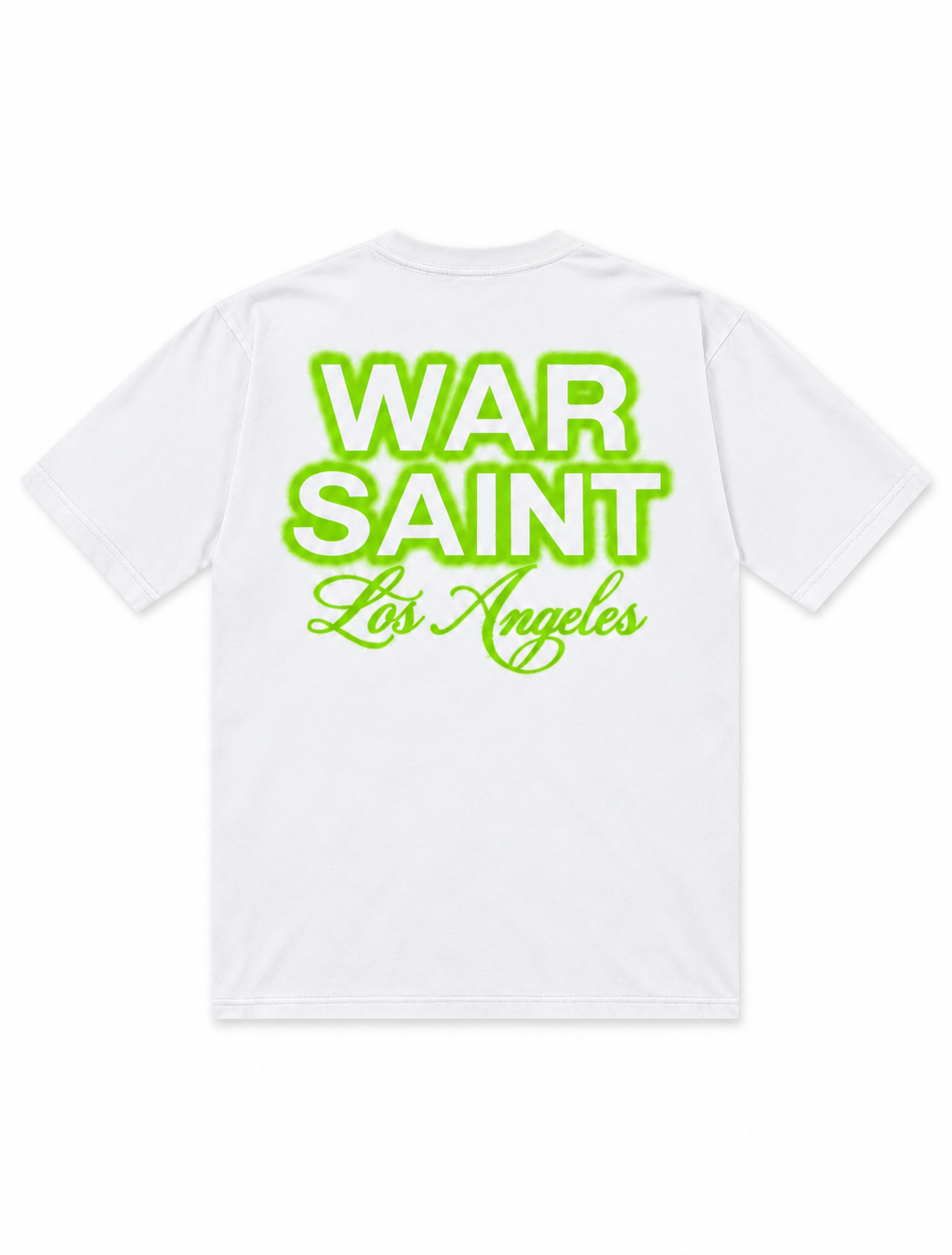 Warsaint Halloween Tee - White/Neon Green