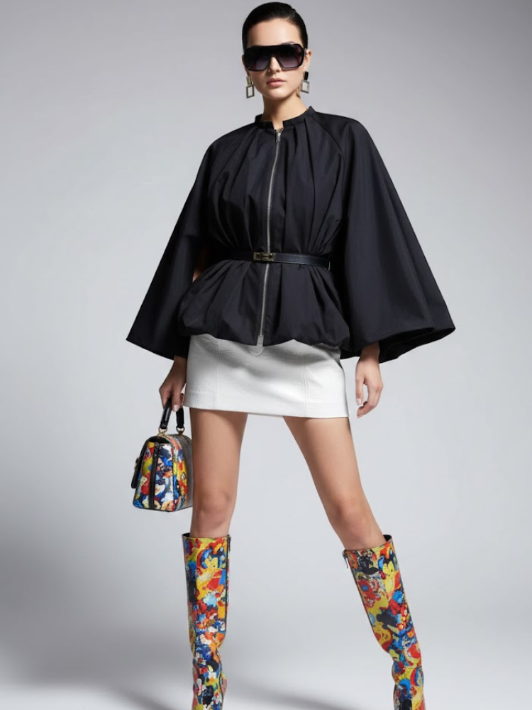 Women's Cape Bubble Jacket DUMBO New Collection Couture in Manhattan BYMANYC ® New York