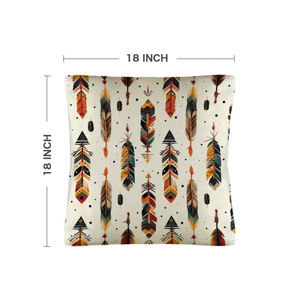 Aztec Feathers Pillow Case Made in America