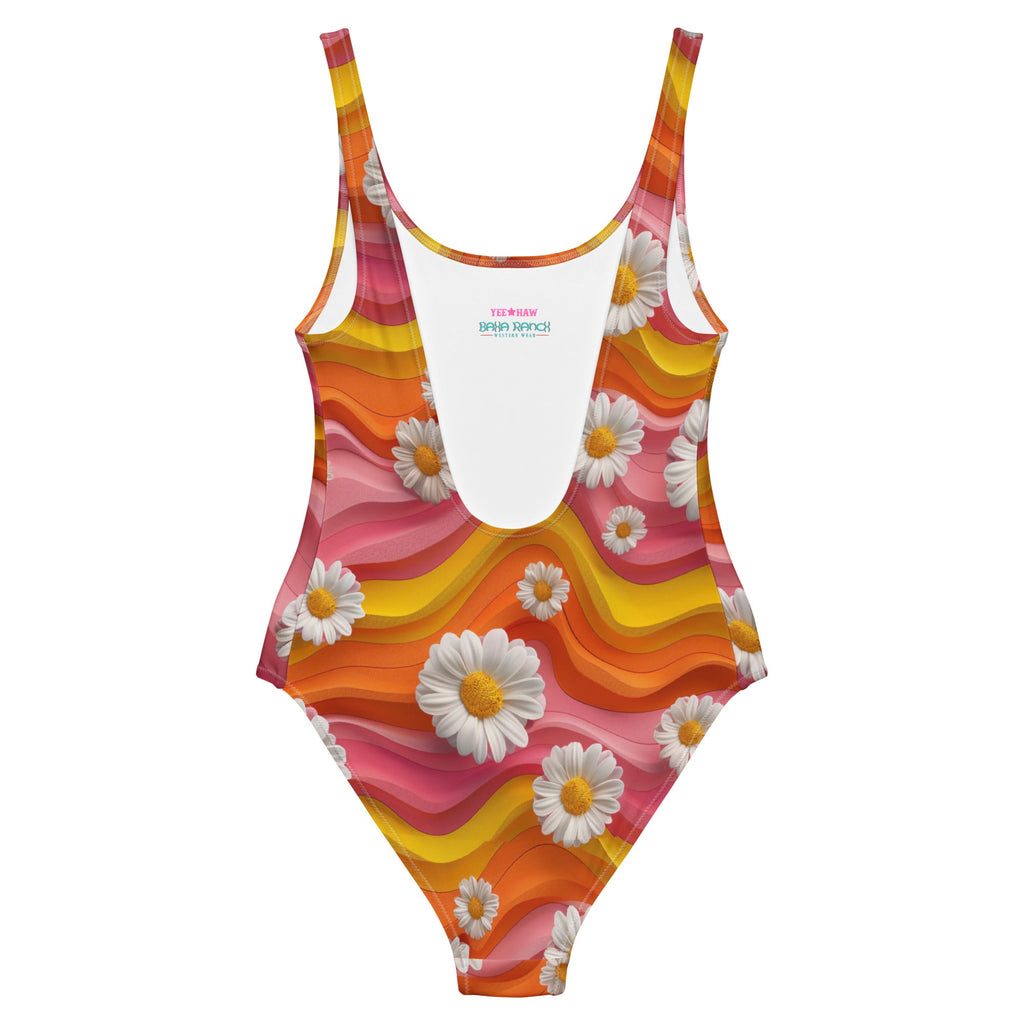 Yeehaw Groovy Floral One-Piece Swimsuit