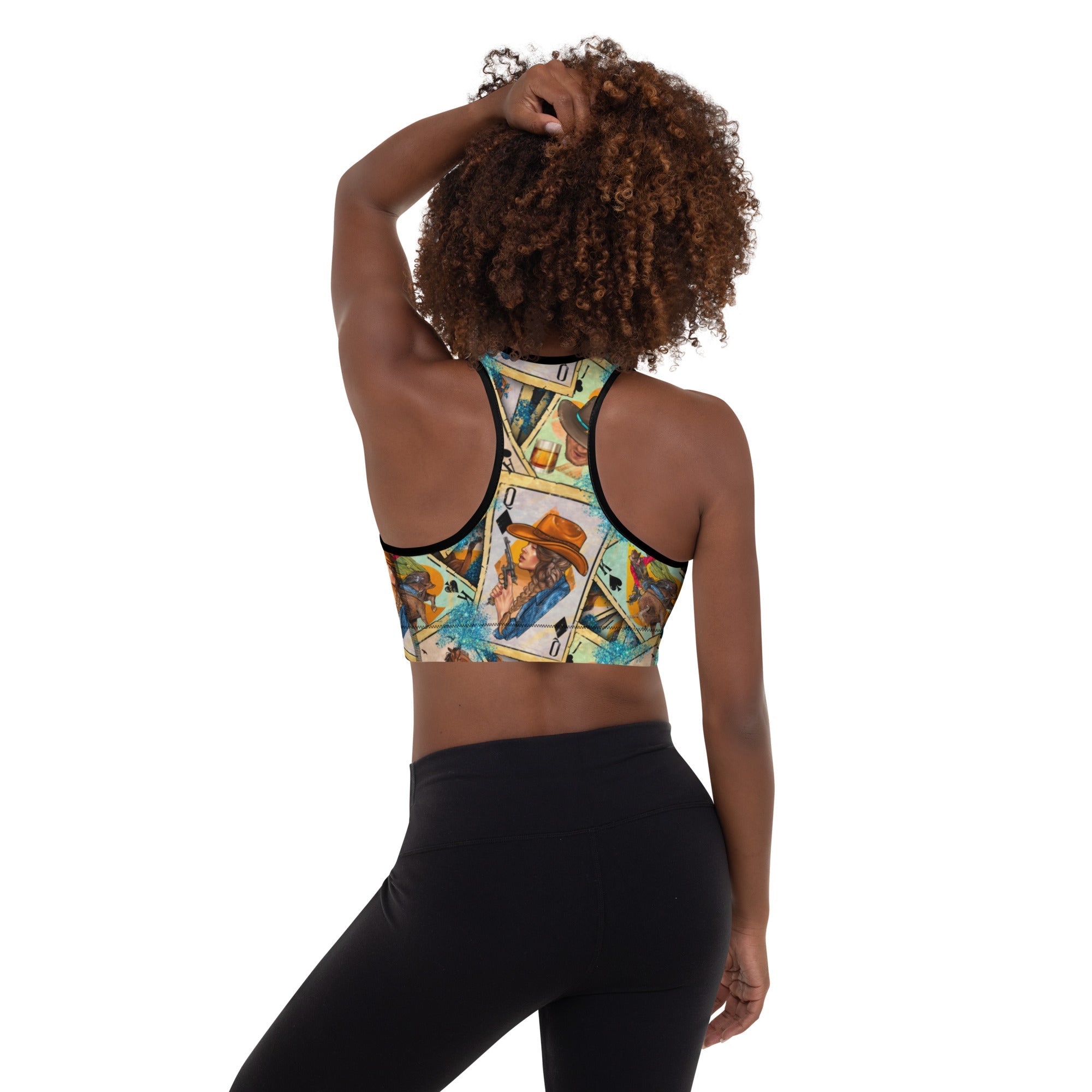 Feelin' Lucky Cowgirl Padded Sports Bra