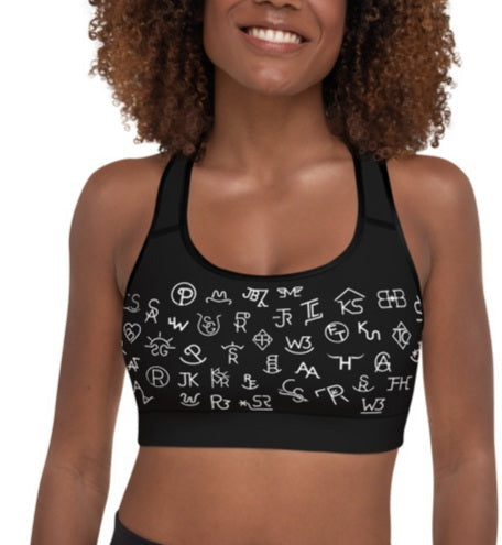 White Cattle Brands Sports Bra