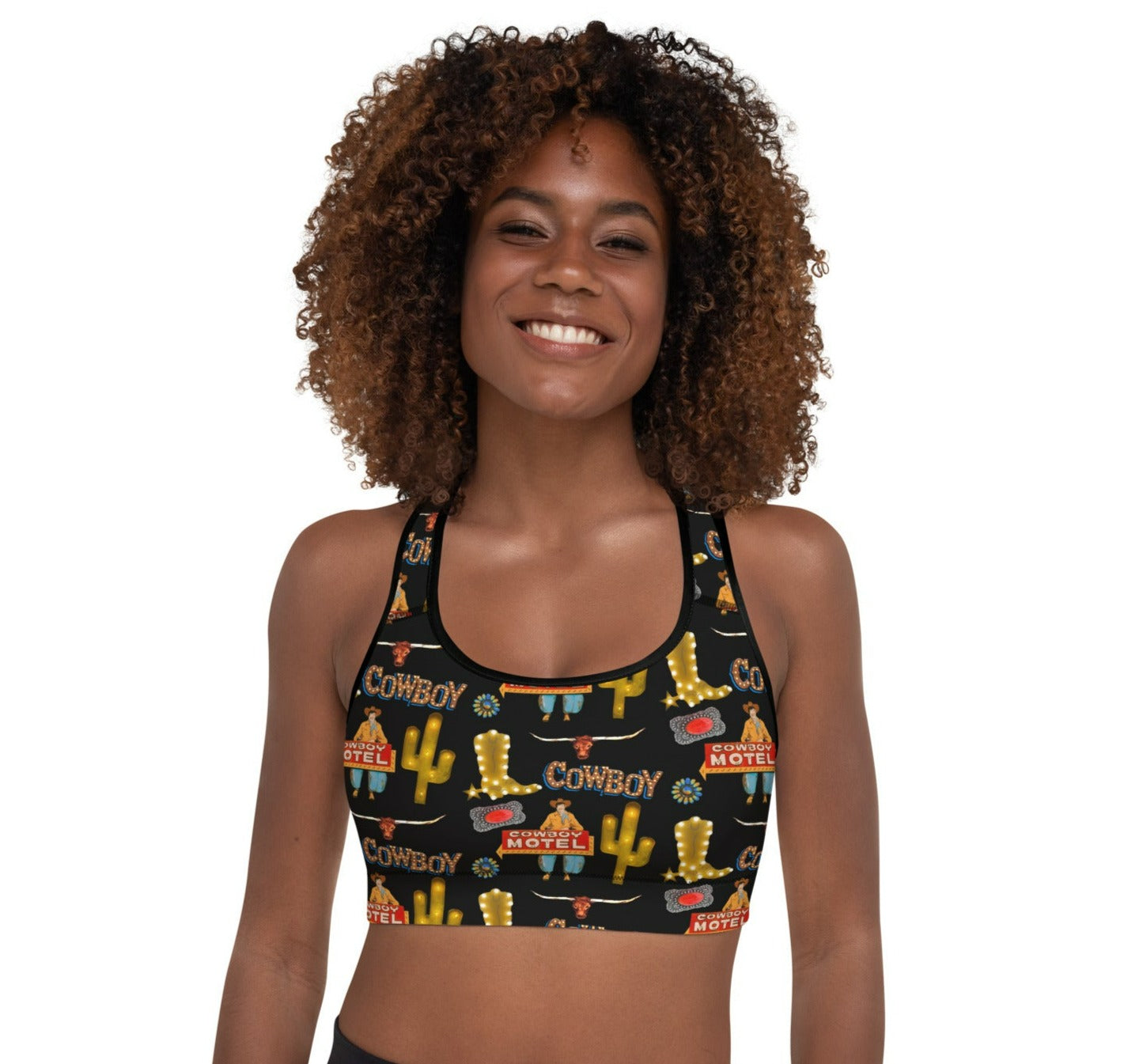 All Cowboy Padded Sports Bra