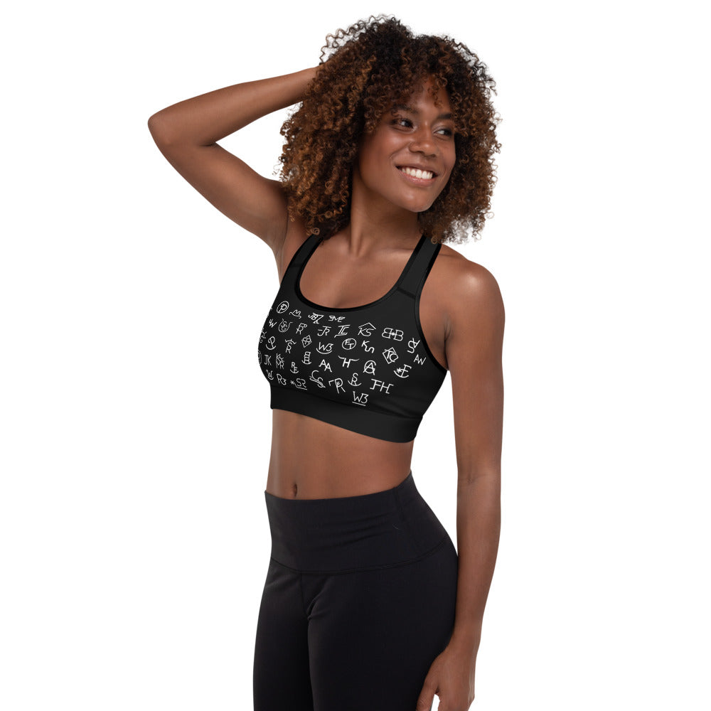 White Cattle Brands Sports Bra