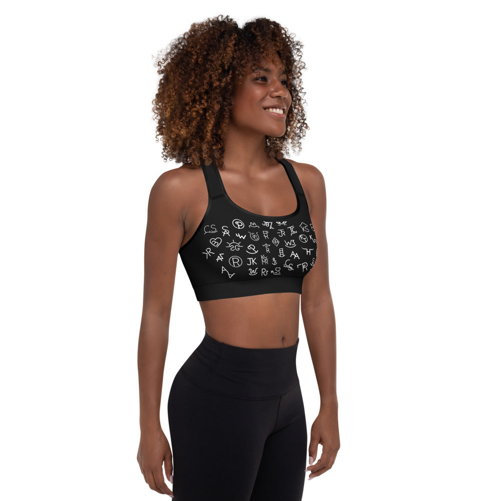 White Cattle Brands Sports Bra