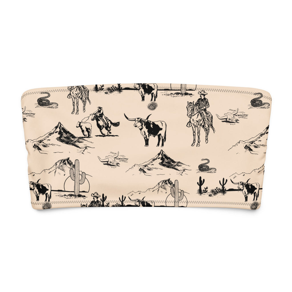 YEEHAW Cowboy Ranch Recycled bandeau bikini top