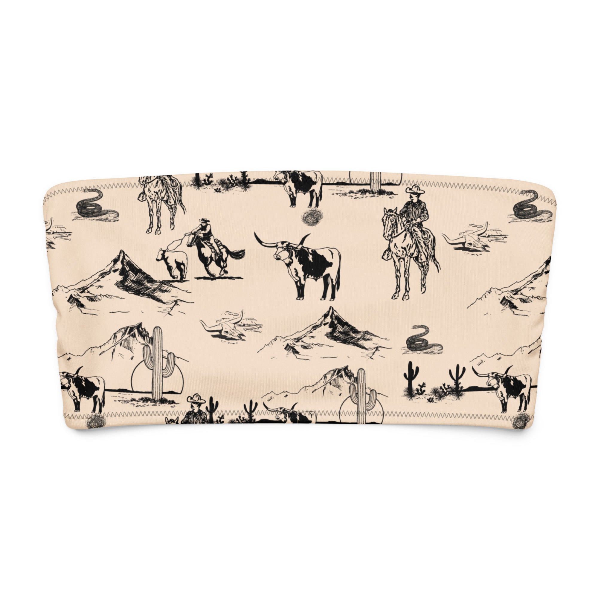 YEEHAW Cowboy Ranch Recycled bandeau bikini top