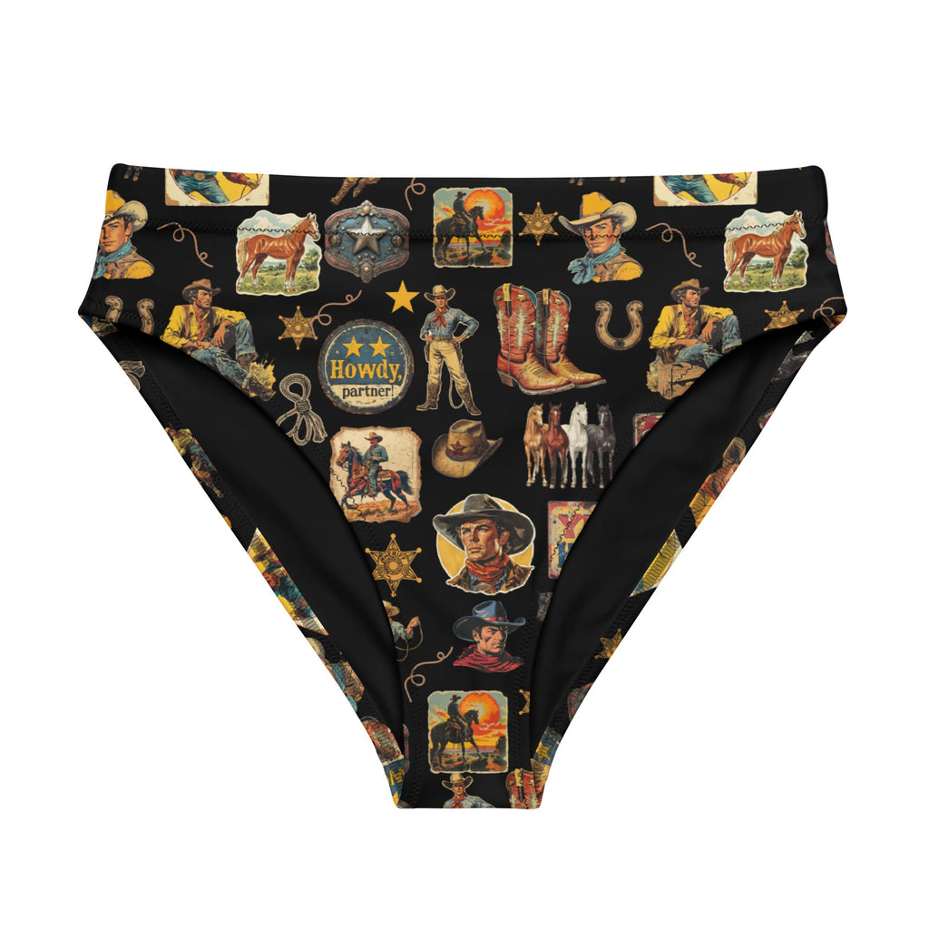Yeehaw Vintage Cowboy Collage Bikini Bottom
