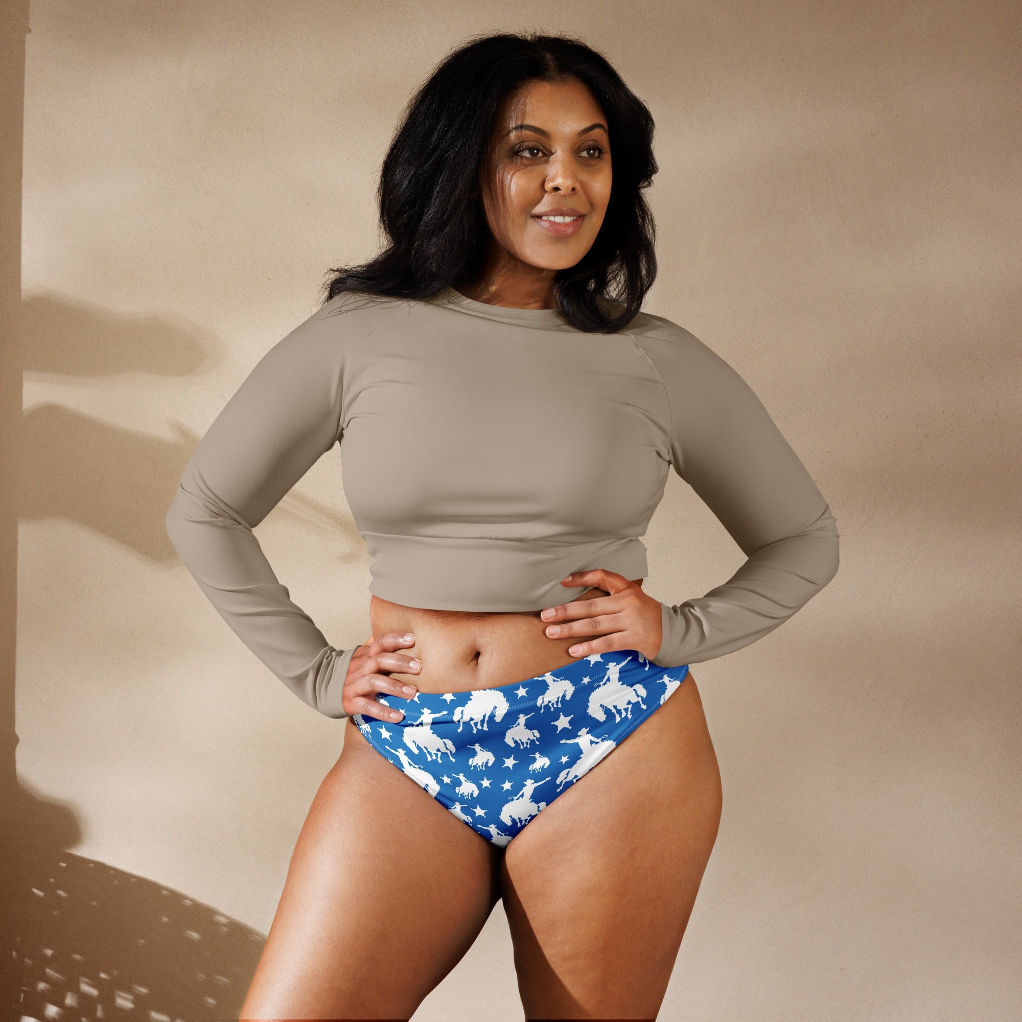 Yeehaw Blue Rodeo Cowboy Bikini Bottom