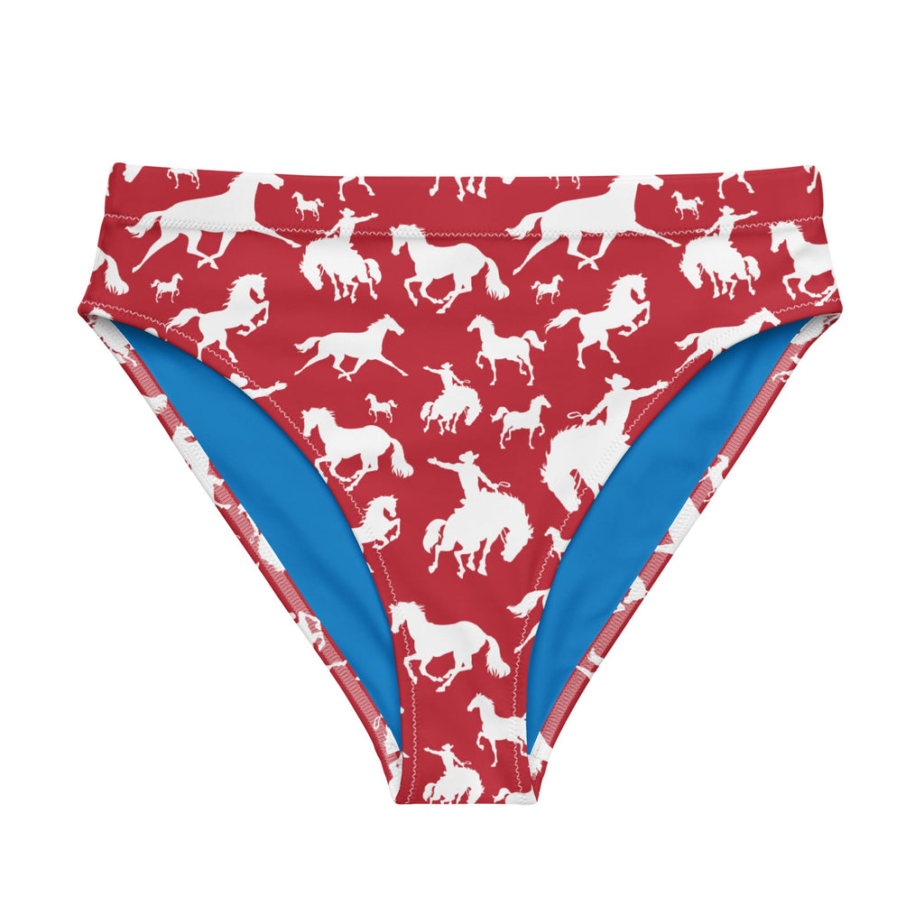 Yeehaw Red Rodeo Cowboy Bikini Bottom