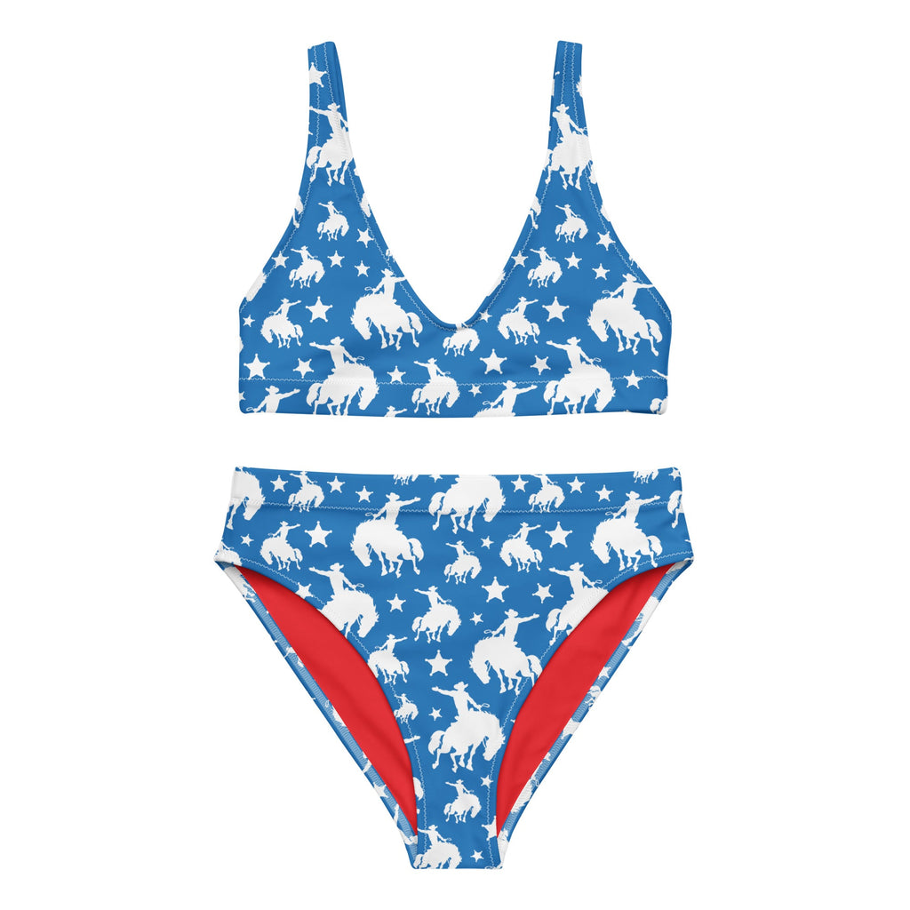 Yeehaw Blue Rodeo Cowboy Bikini