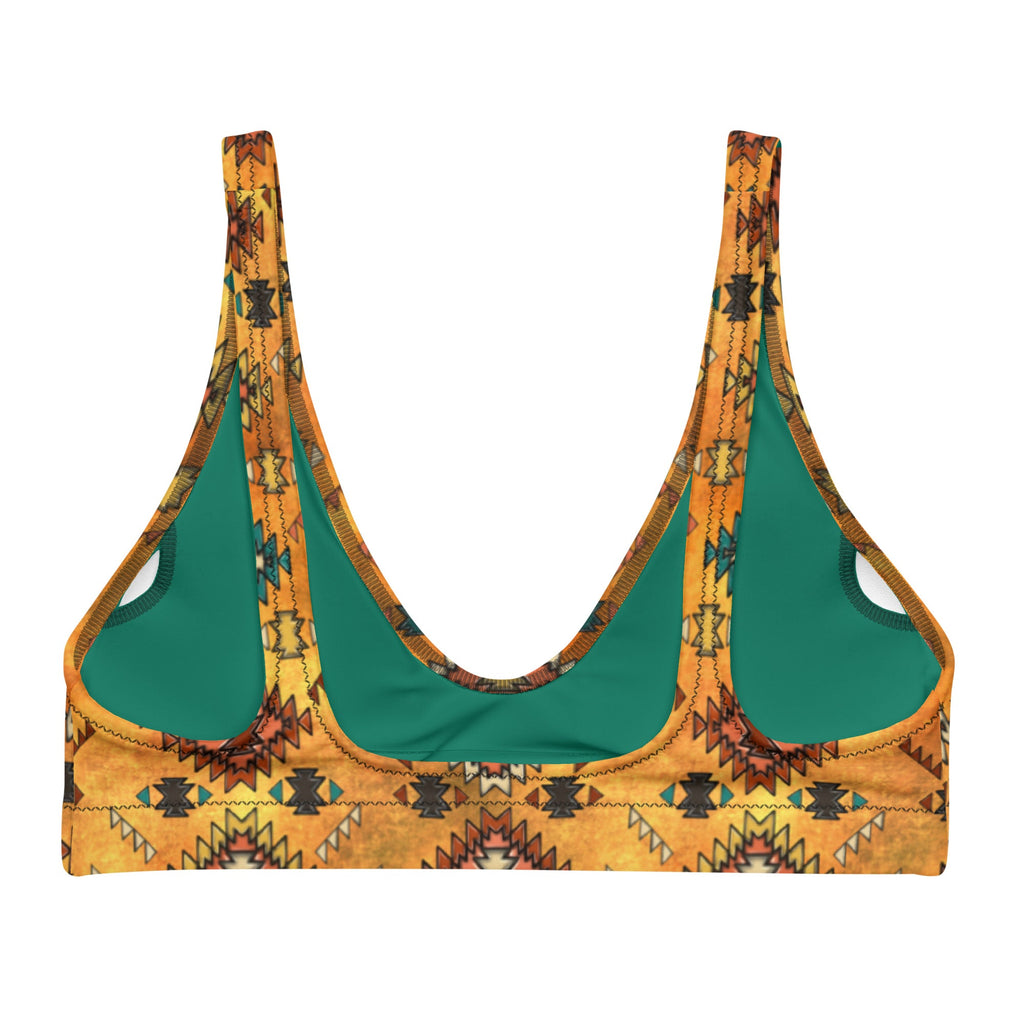 Yeehaw Golden Aztec Bikini Top