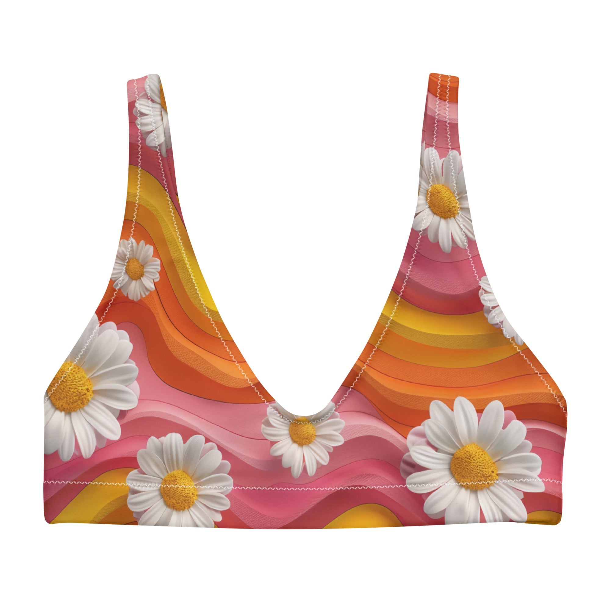 Yeehaw Groovy Floral Bikini Top
