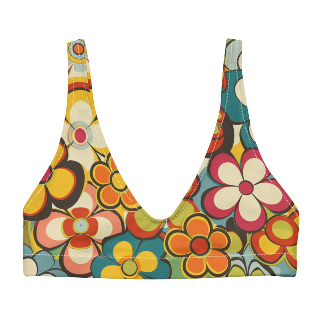 Yeehaw Woodstock Retro Floral Bikini Top