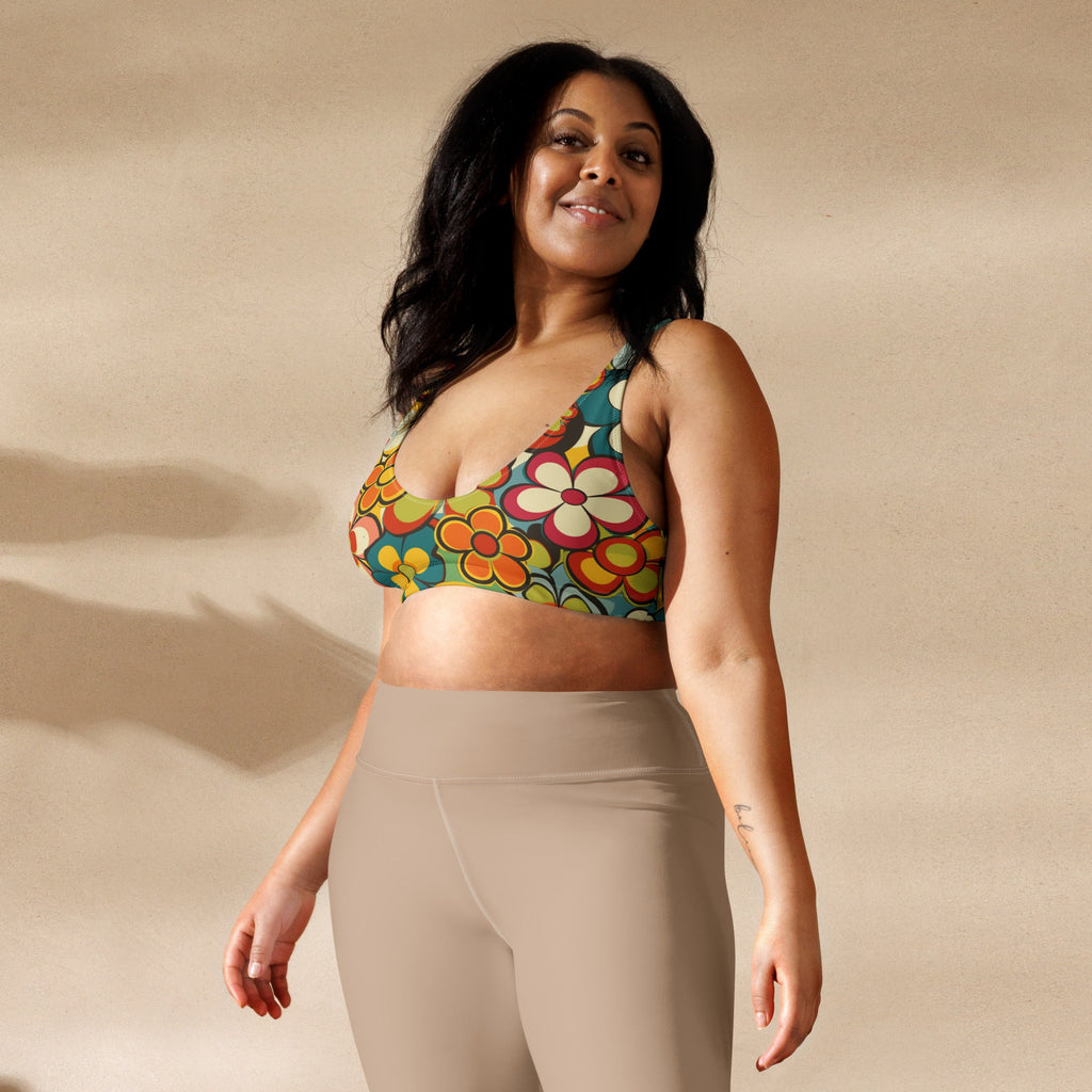 Yeehaw Woodstock Retro Floral Bikini Top