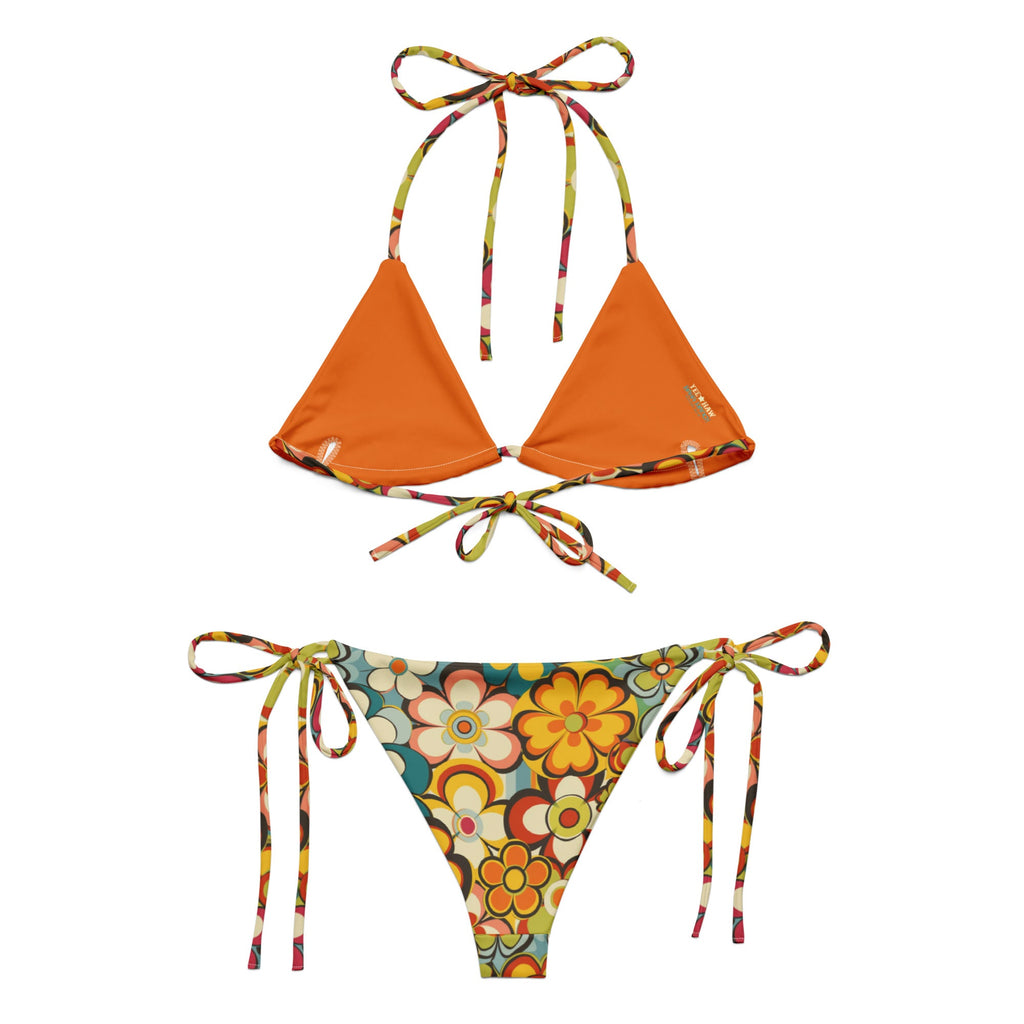 Yeehaw Woodstock Retro Floral String Bikini