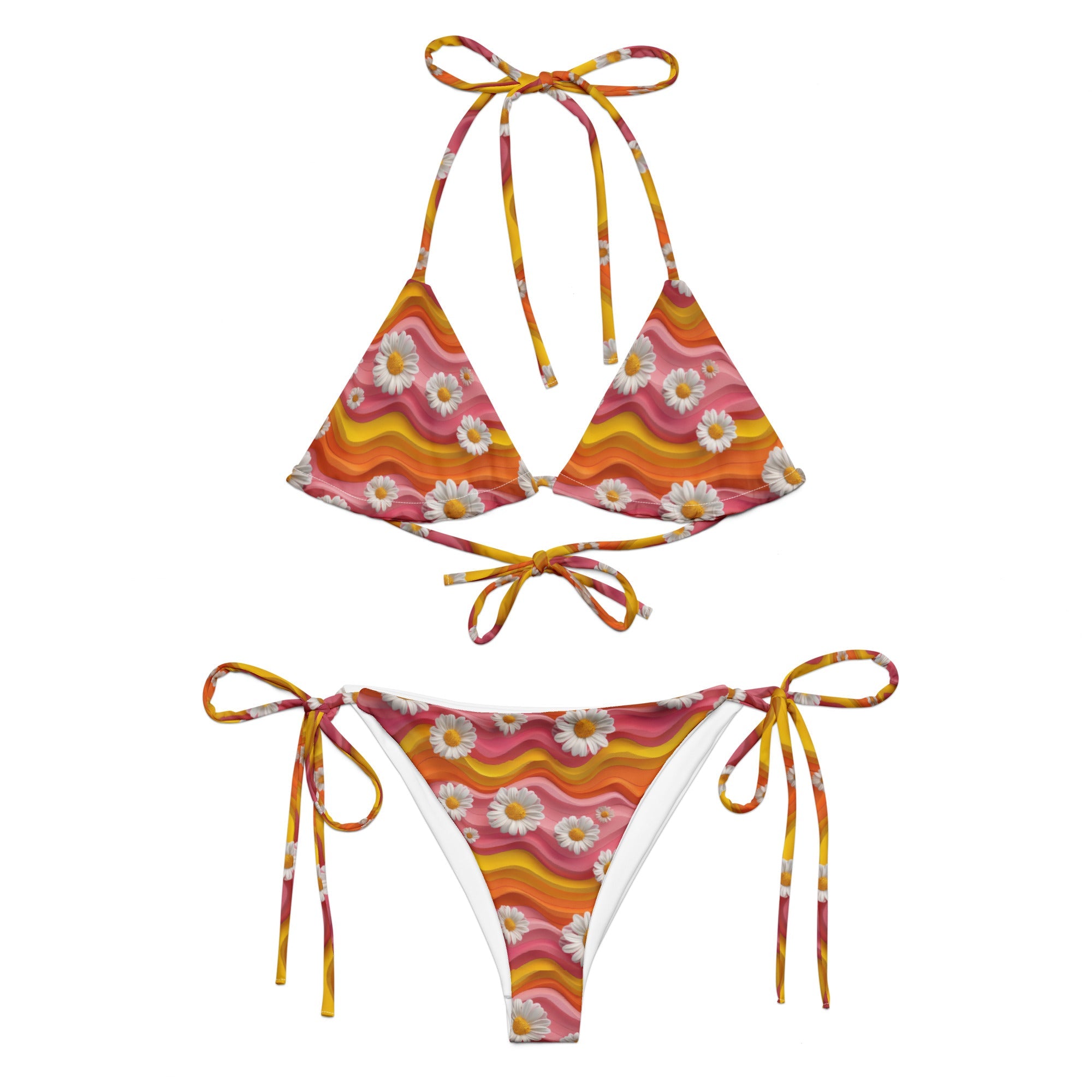 Yeehaw Groovy Floral String Bikini