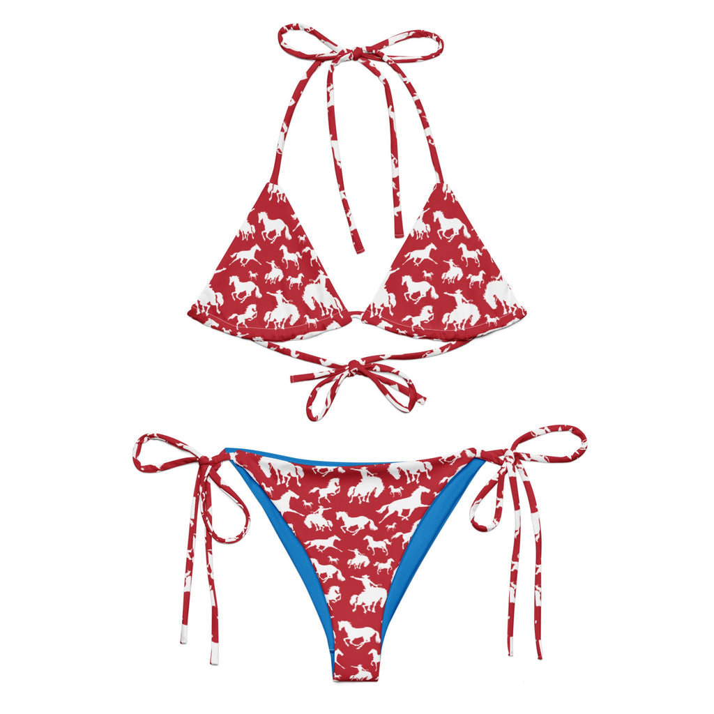 Yeehaw Red Rodeo Cowboy String Bikini