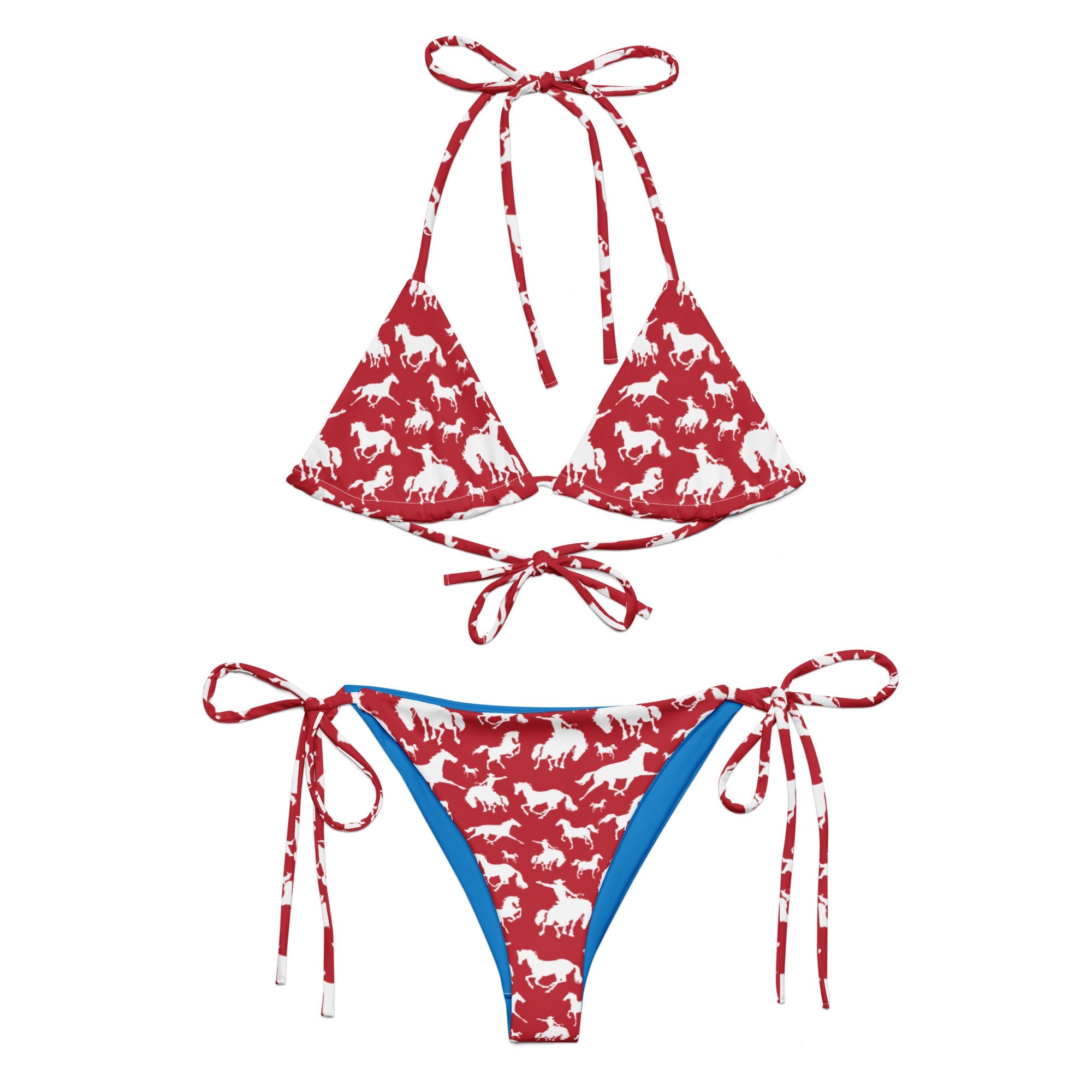 Yeehaw Red Rodeo Cowboy String Bikini